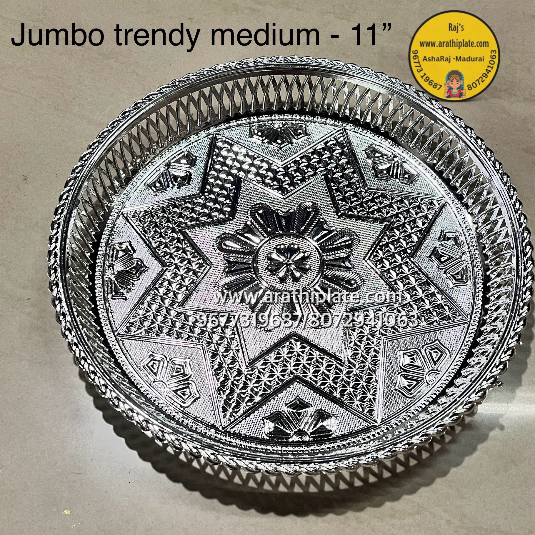 Jumbo Trendy Medium 11 inch-JTM -10 plates