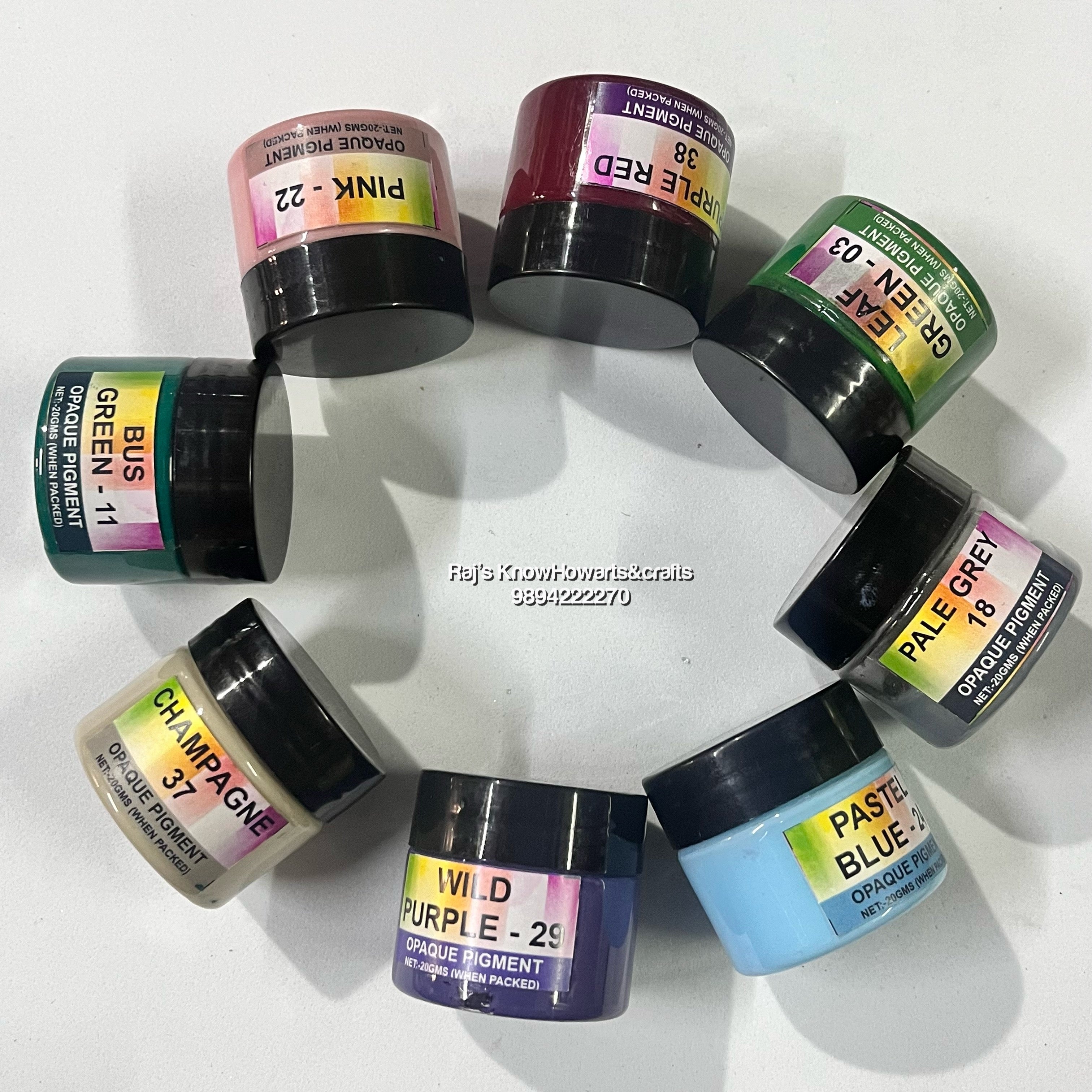 Assorted Resin Opaque Pigment 3 in 1 set