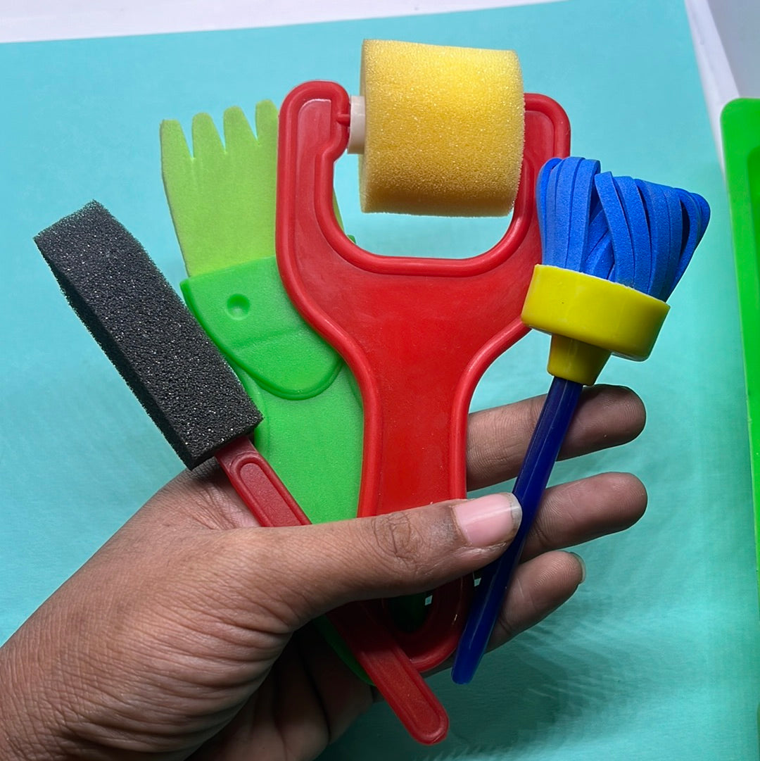 DIY paint roller plastic brush