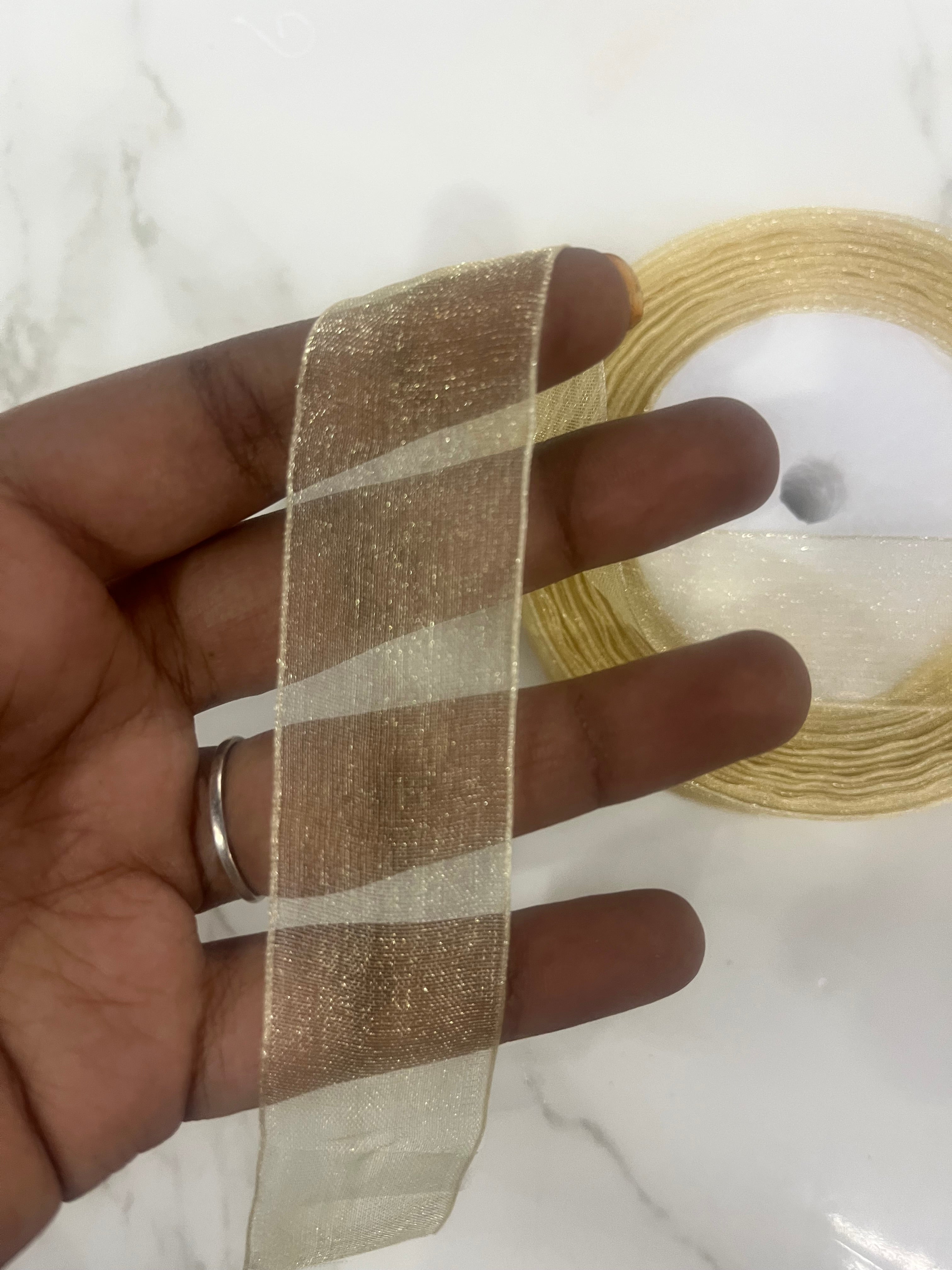 Sandal organza ribbon 1 inch