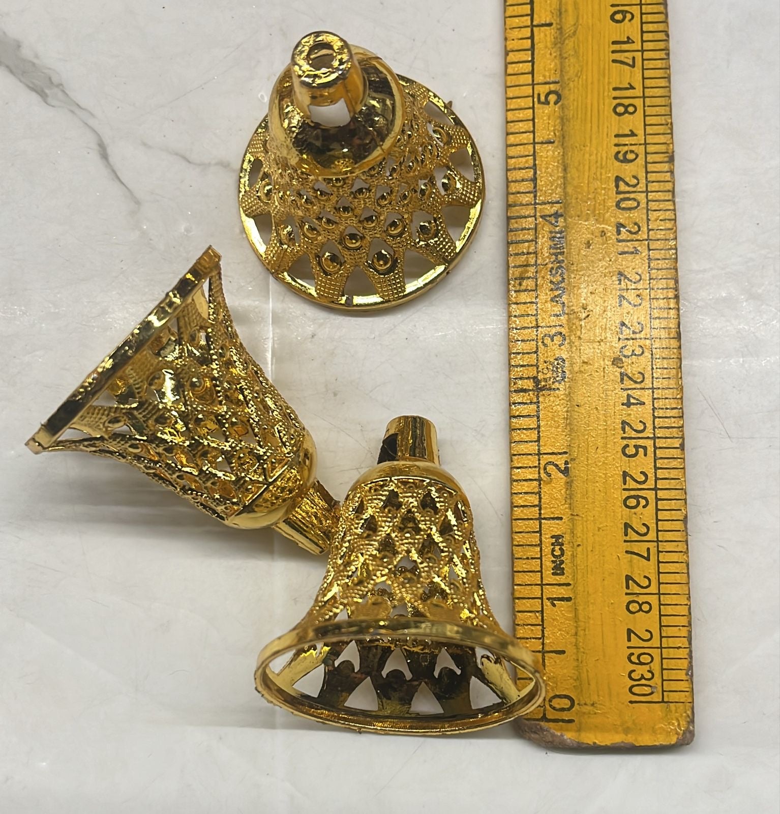 Golden acrylic bell with hole difference size available