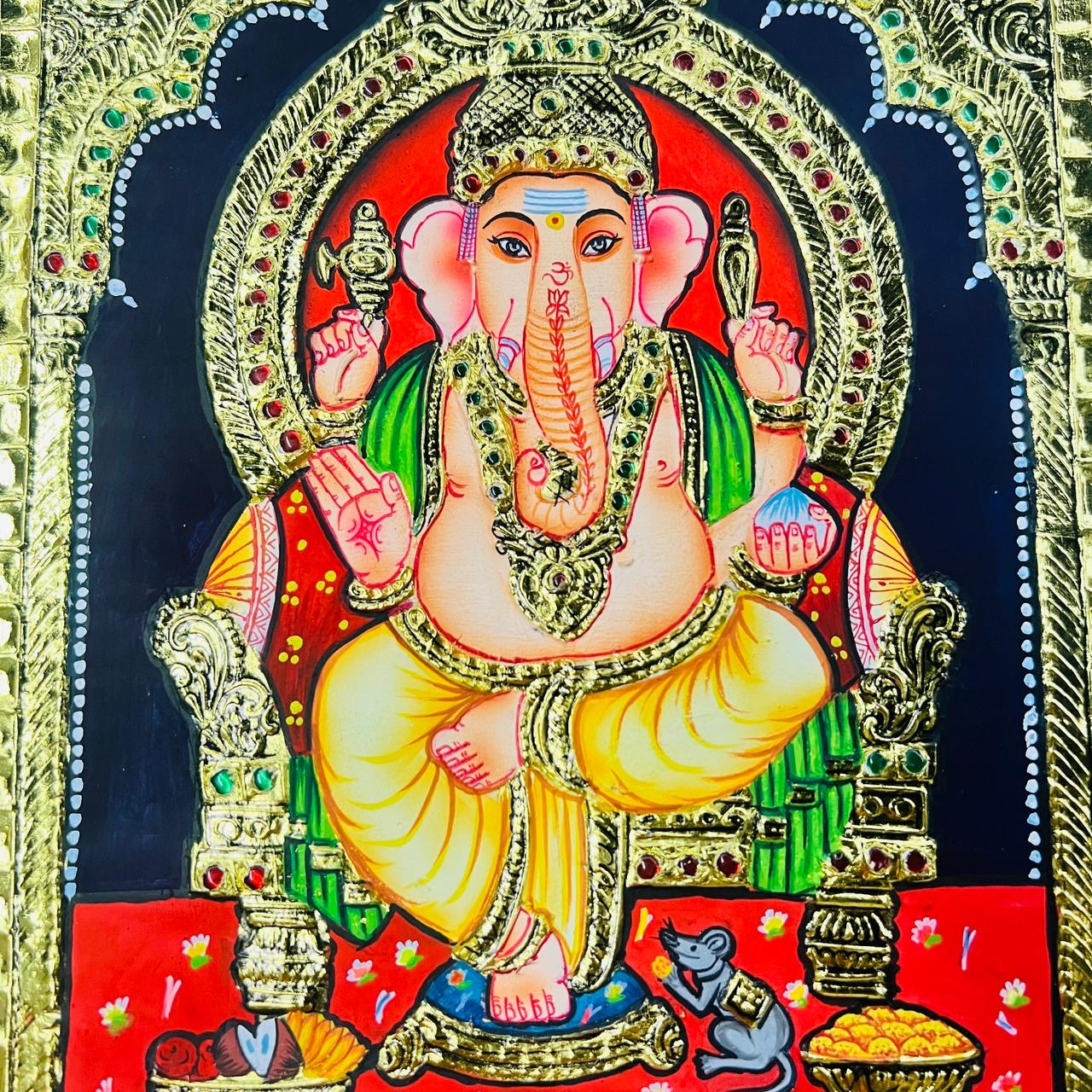 Vinayagar different collection assorted 1pack Tanjore painting 10x12(15days delivery form payment date)