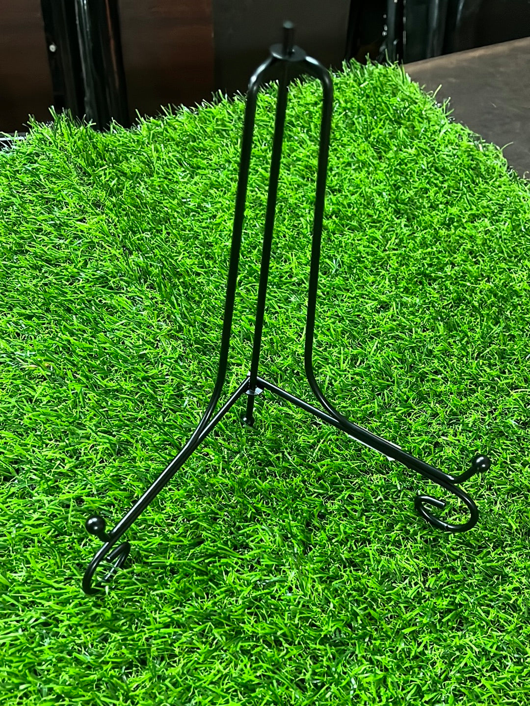 Iron foldable easel Steel black display stand