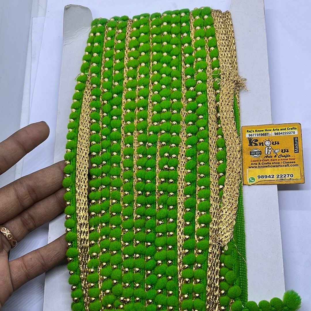 Bright green golden stone lace - 1 meter