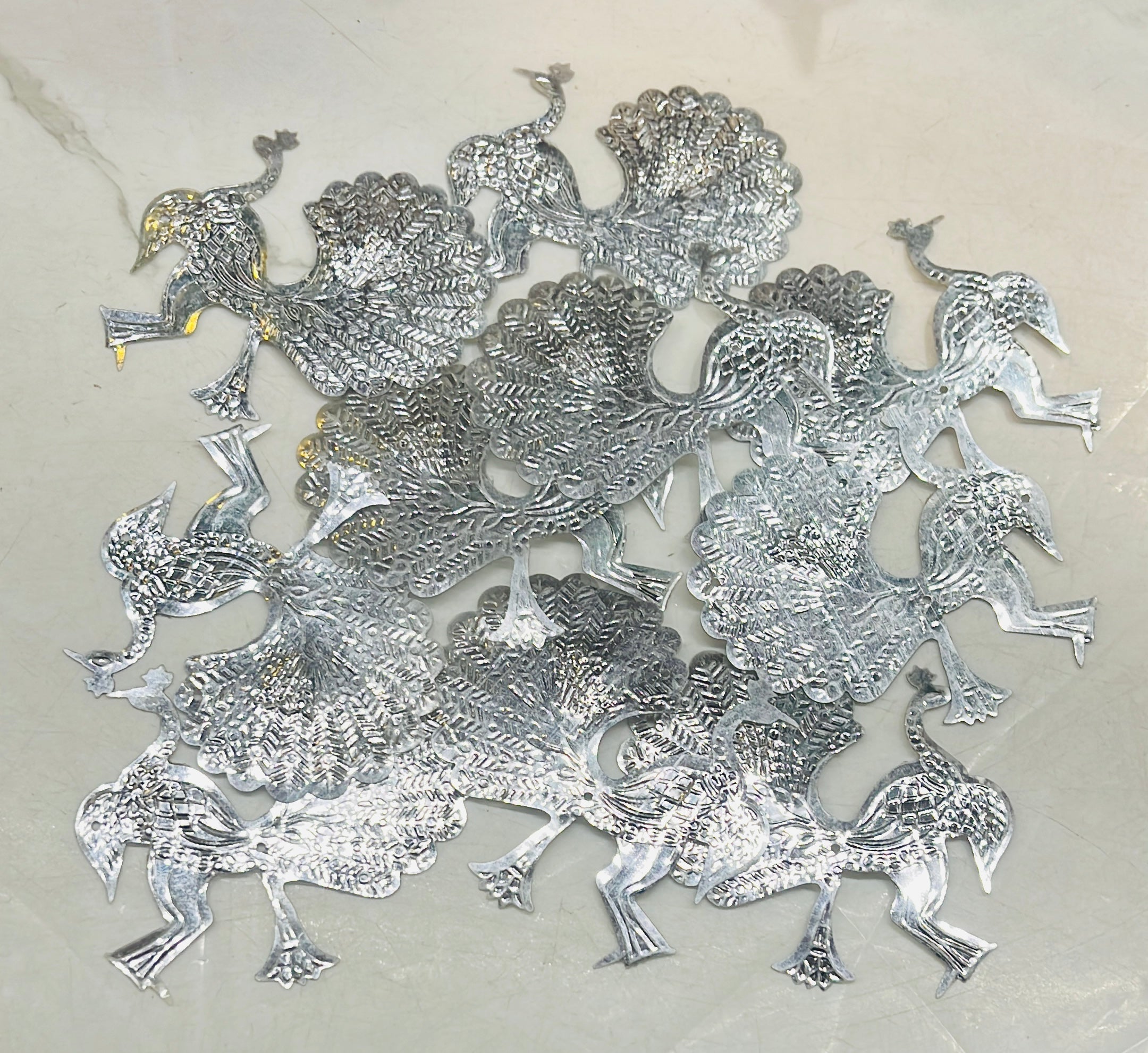 Peacock silver 2inch sequence 100g-1pack/555C