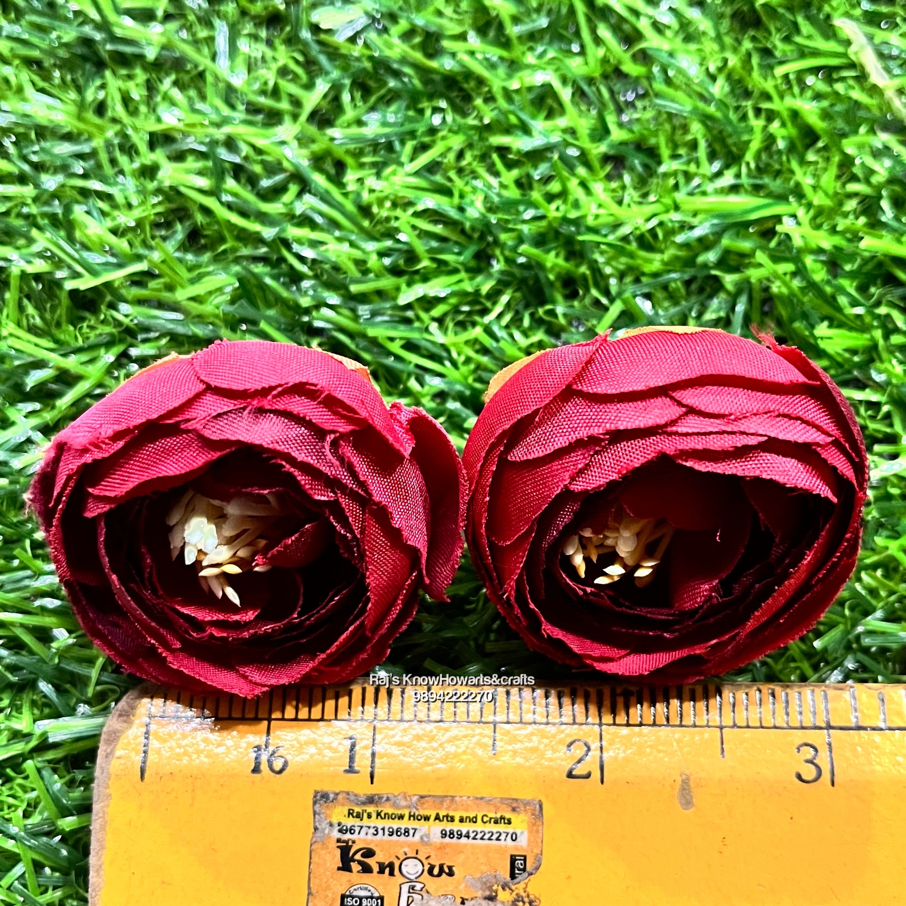 Medium Peonies Maroon- 10 pc in a pack