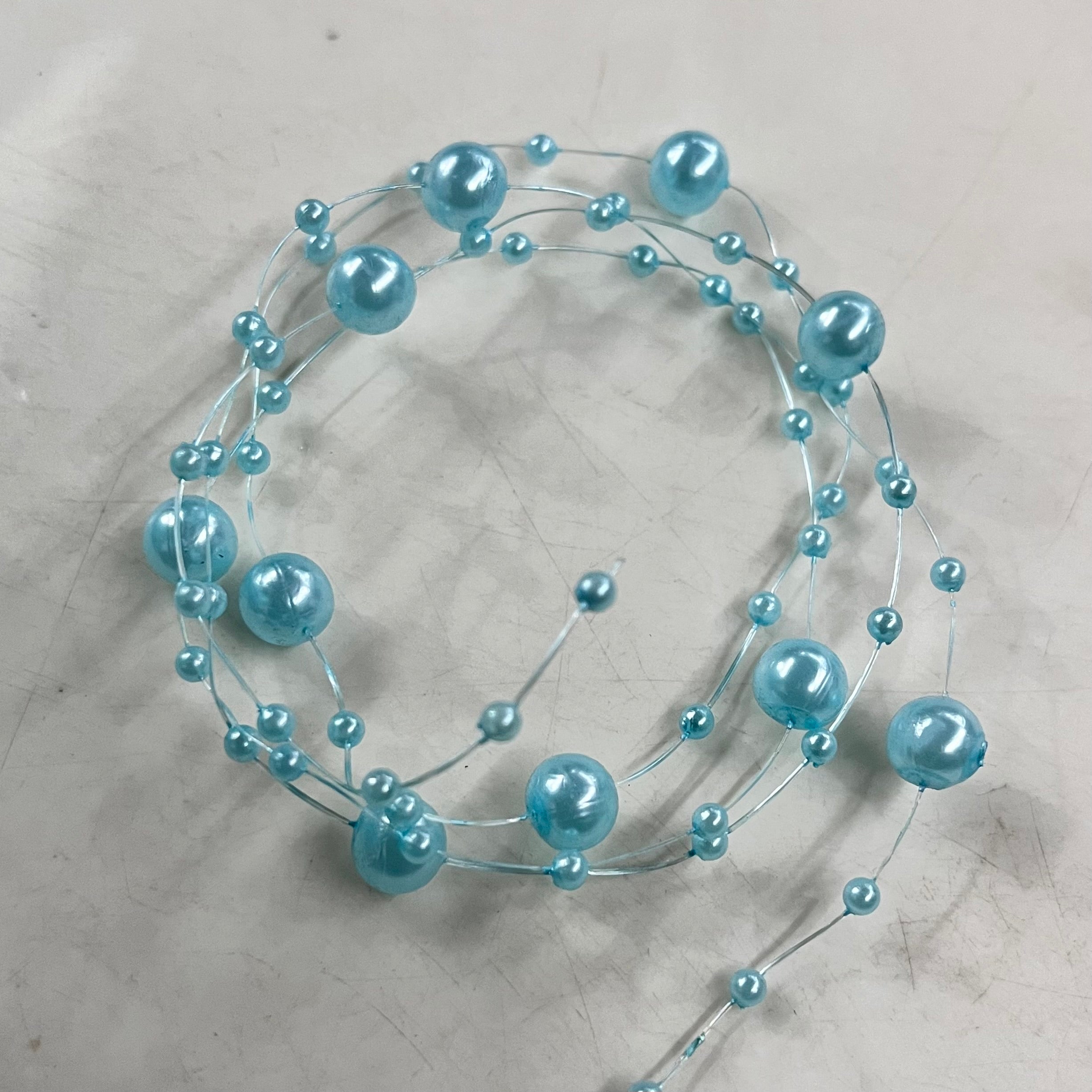 Artificial pearl chain assorted 1meter 1pack