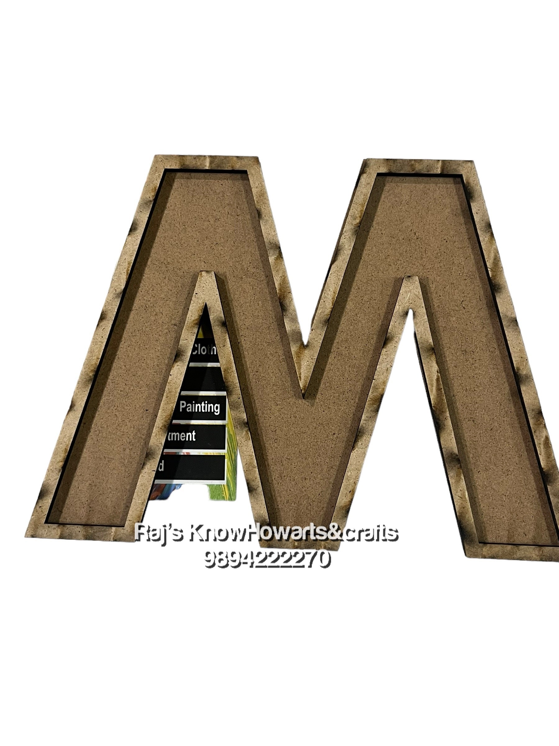 M-6inch 3d Mdf cutout alphabet