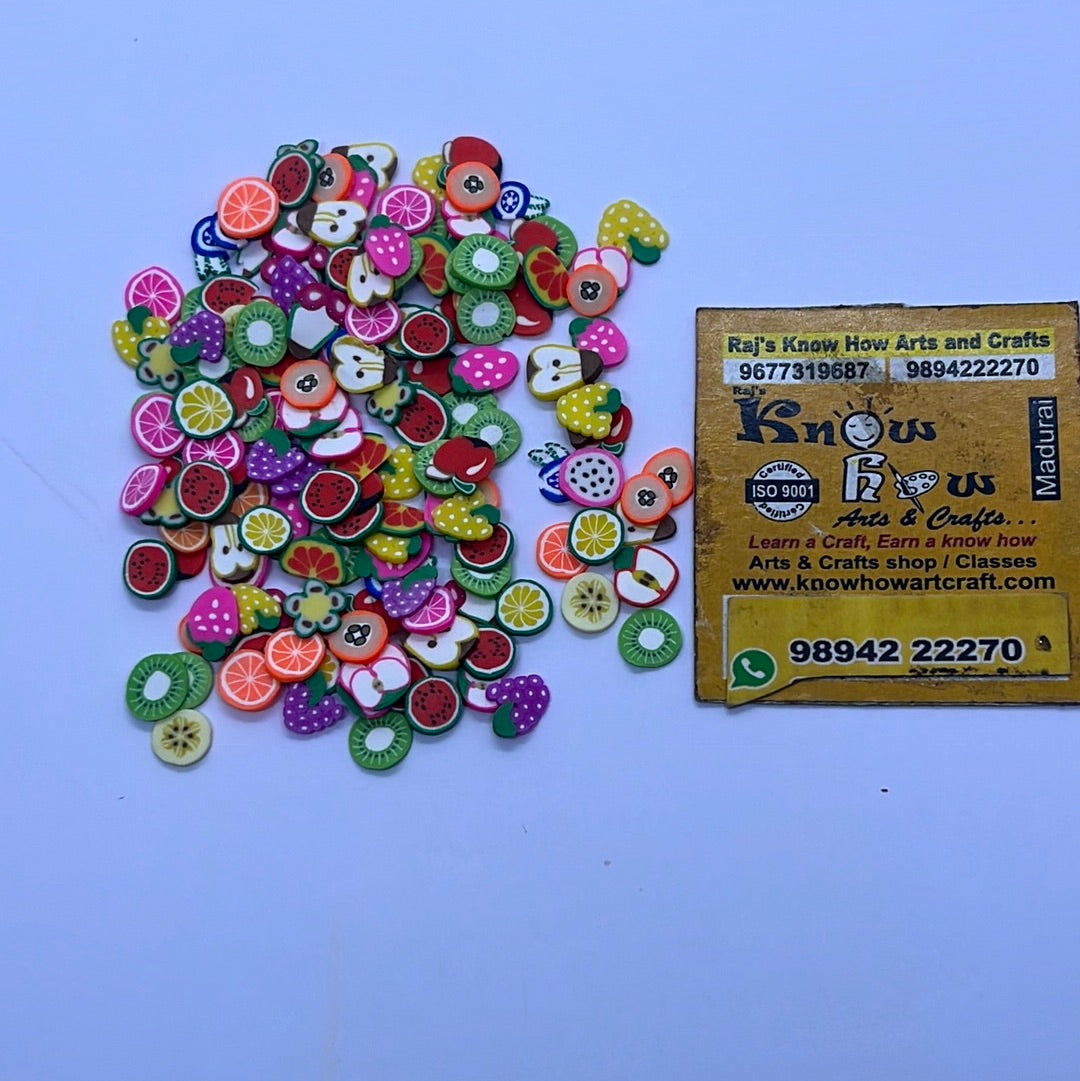 100pcs fruit design - Resin filler