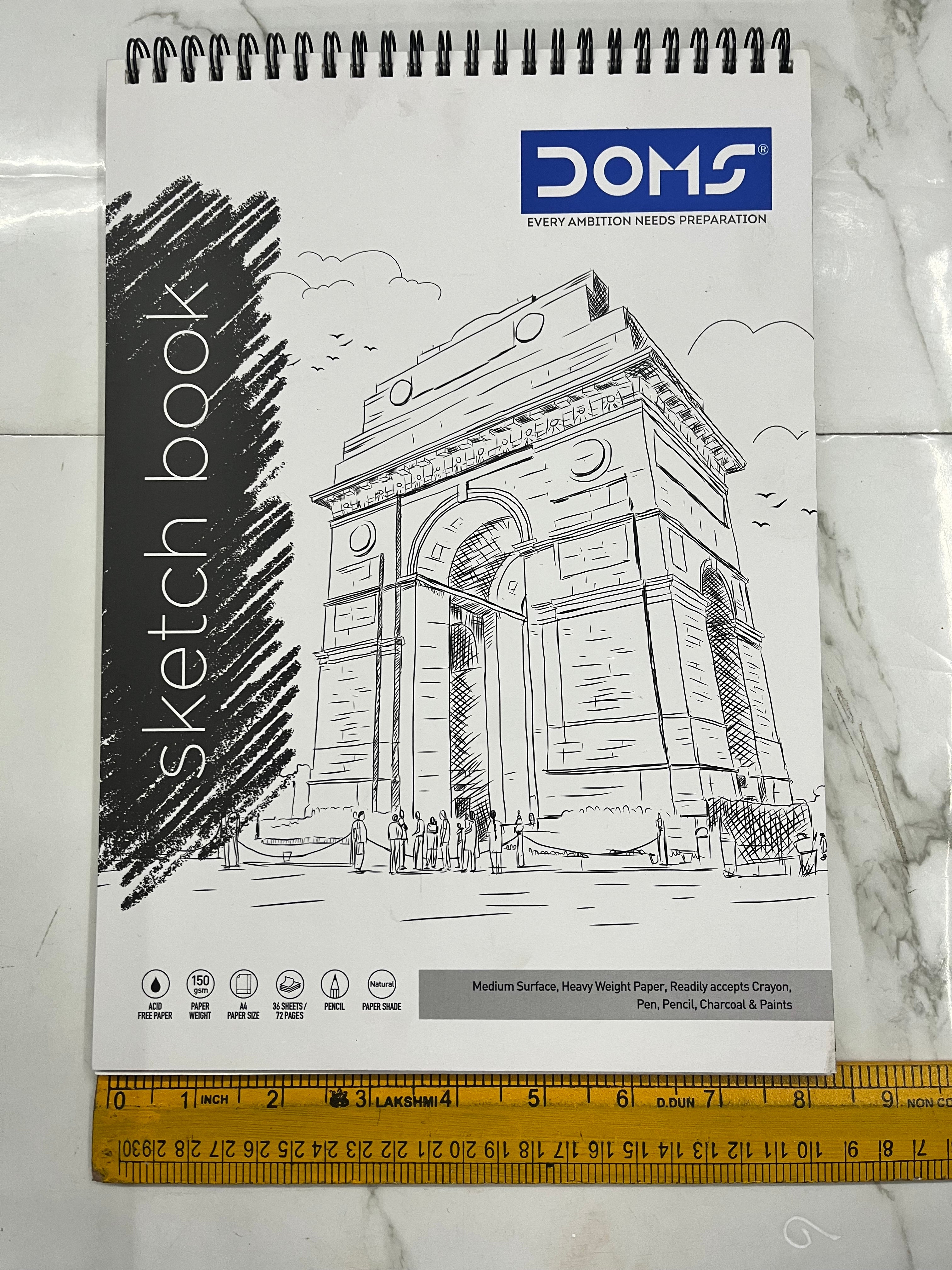 A4 DOMS spiral sketch book-150gsm