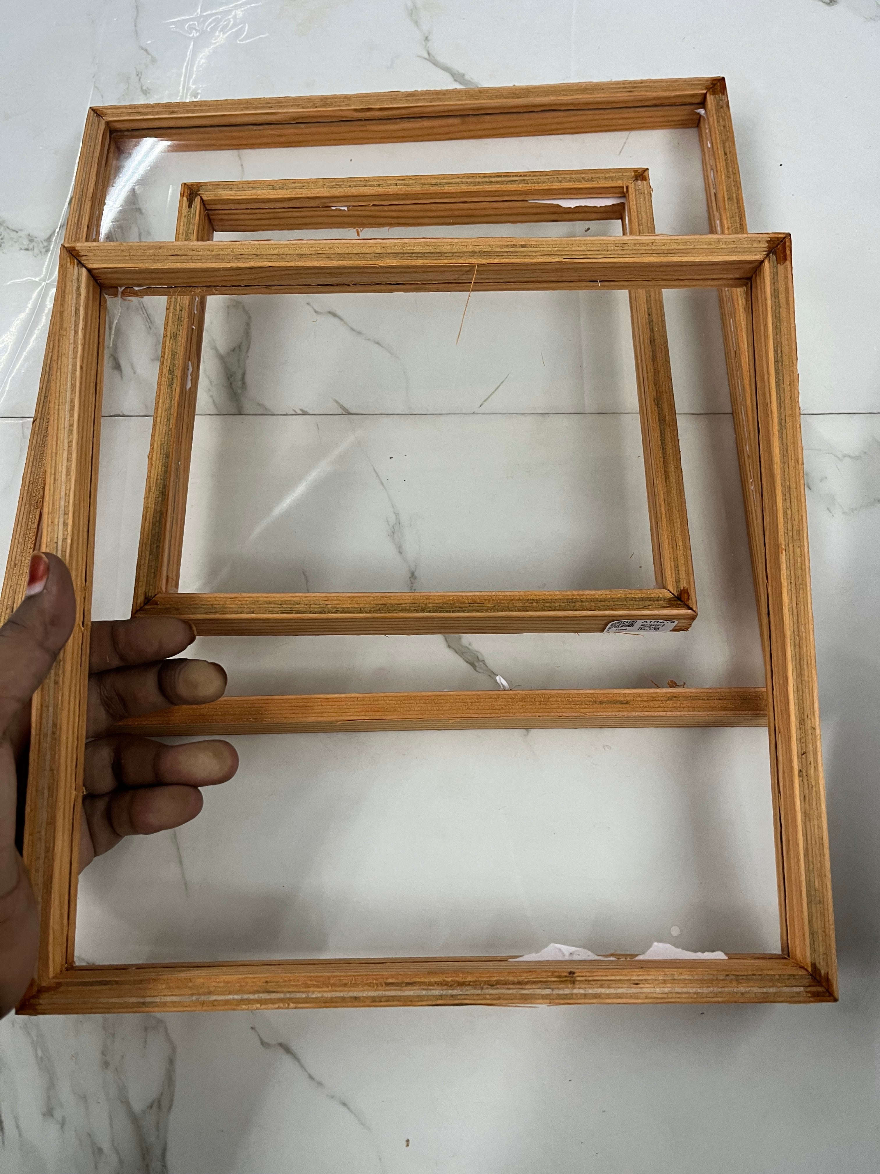 Transparent Acrylic tray set 12”, 10”, 8” (Set of 3)