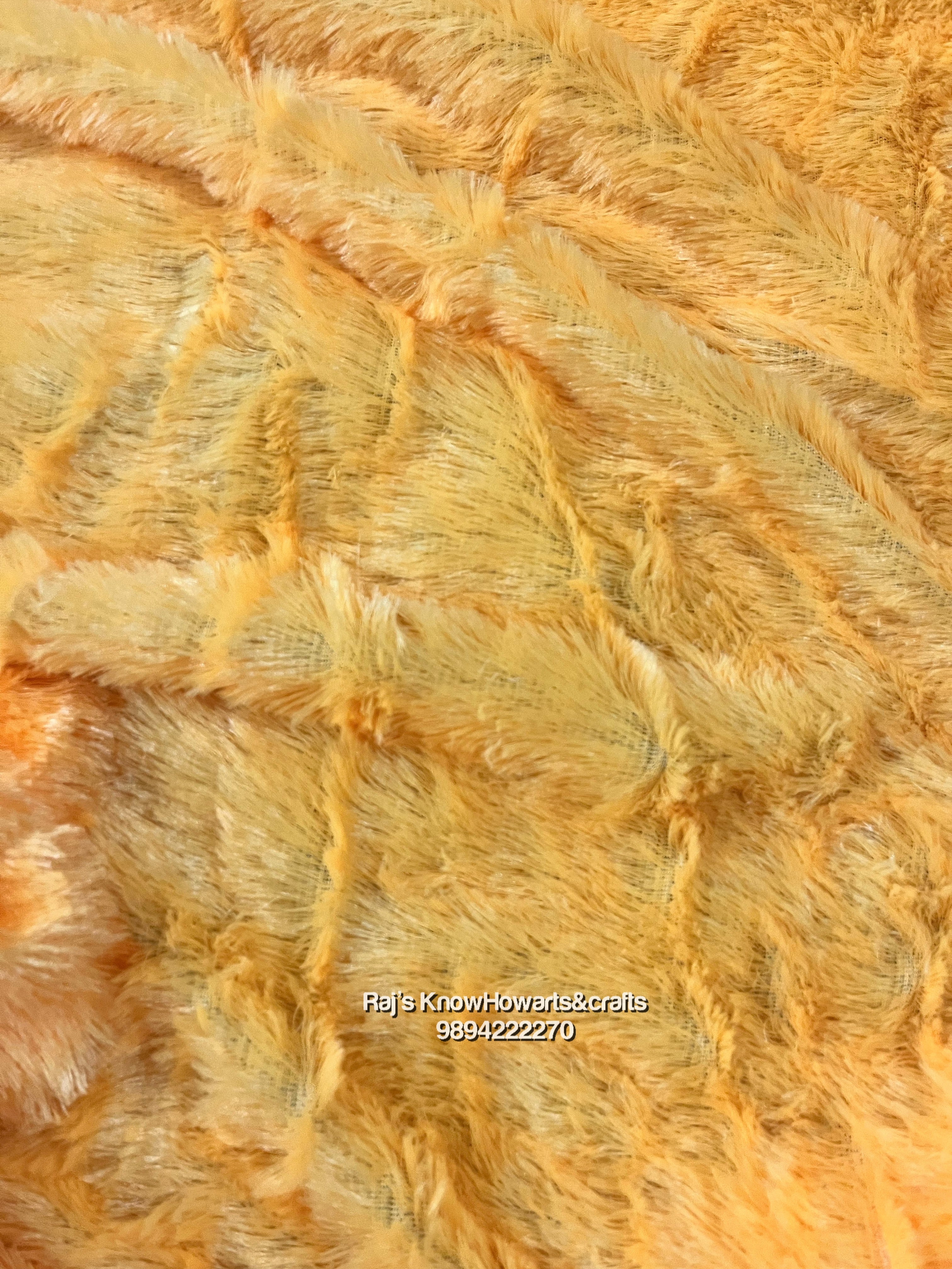 Yellow fur cloth - 1 meter