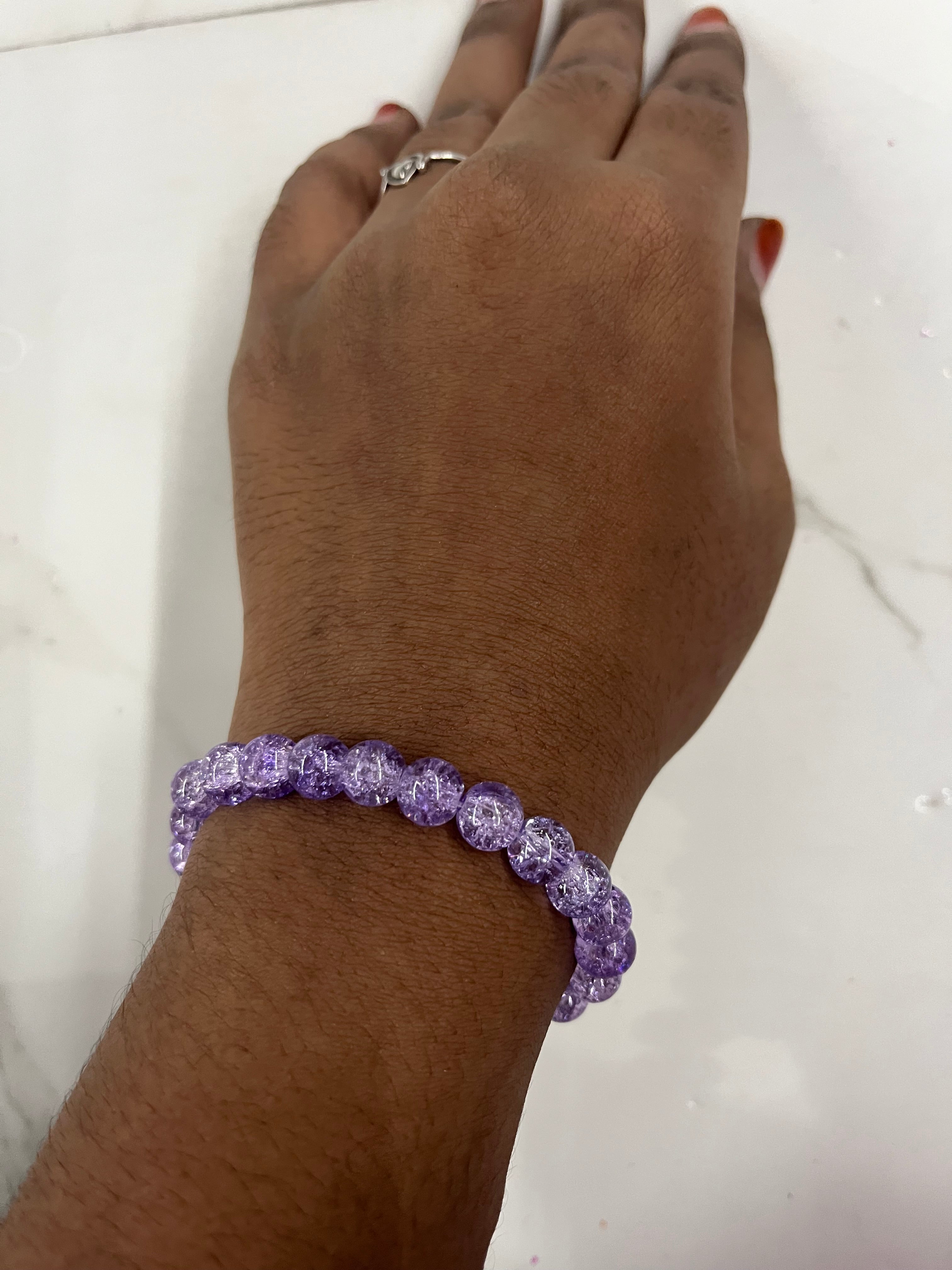Crackle beads one line-9