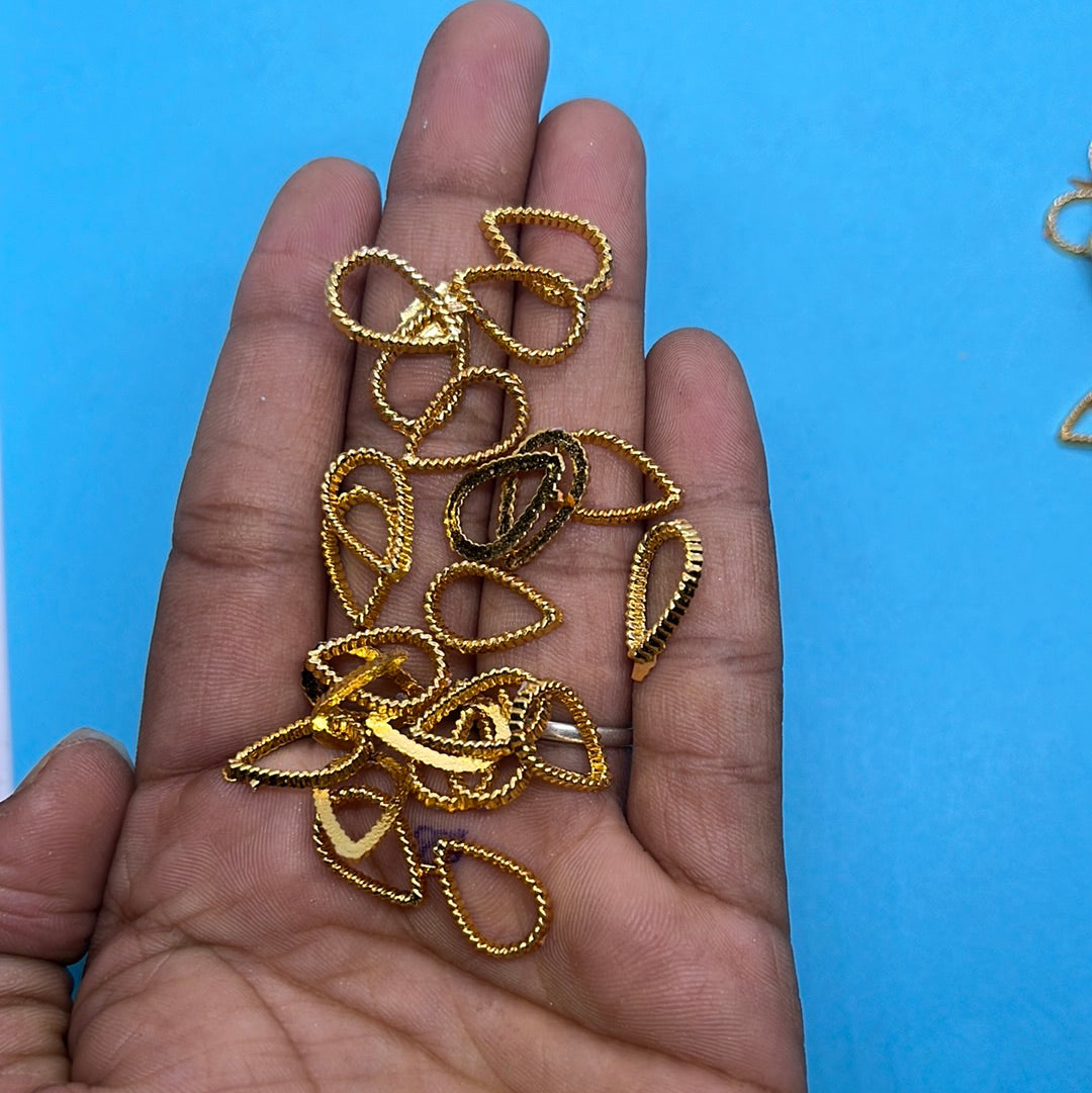 Brass drop beads more than 25pc