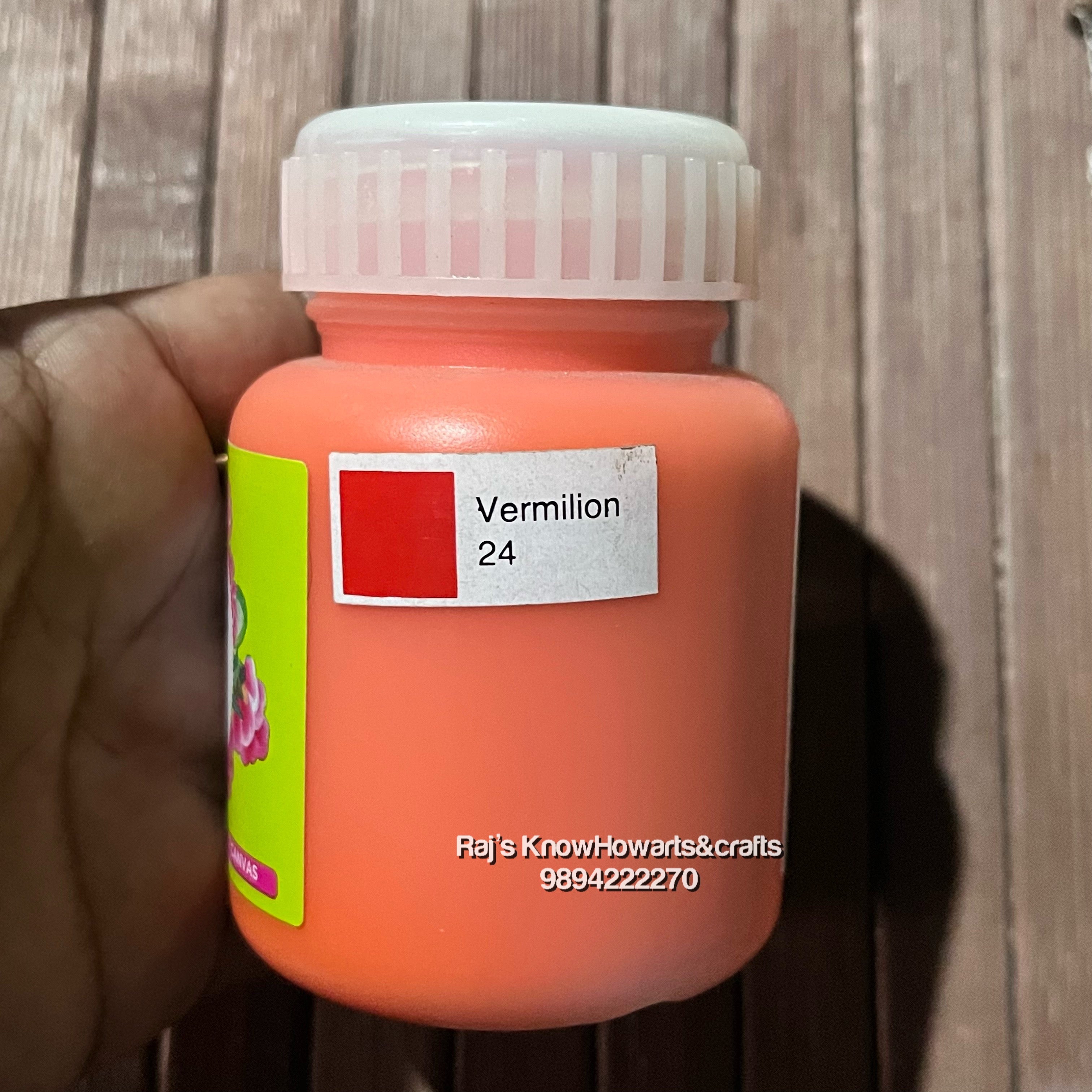 Vermilion  100ml fevicryl Acrylic color -1 bottle