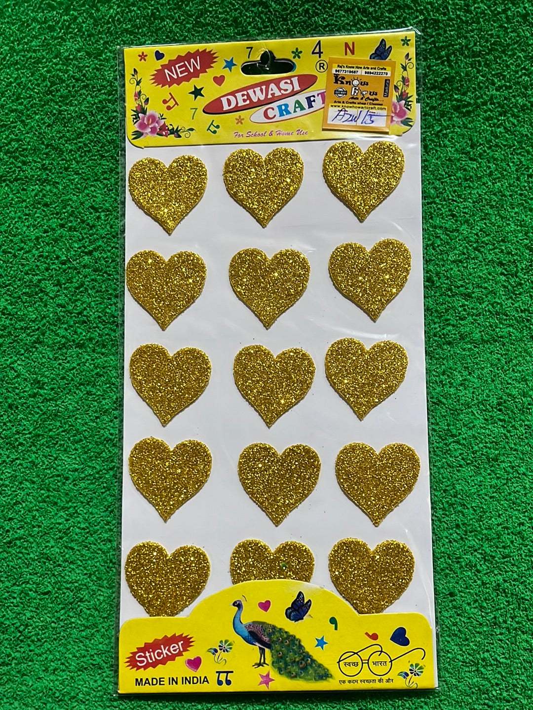 Heart  Glitter stickers