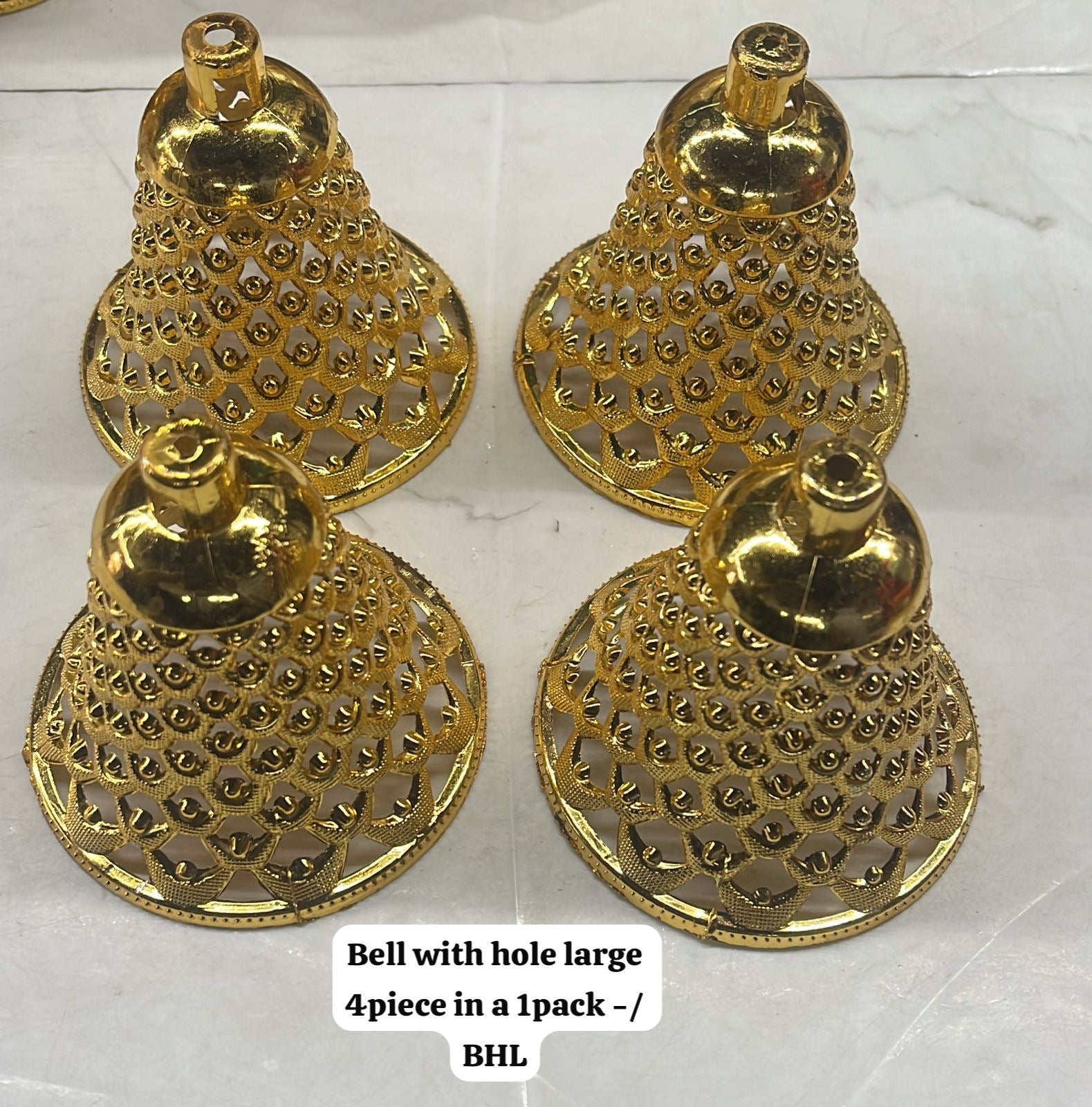 Golden acrylic bell with hole difference size available