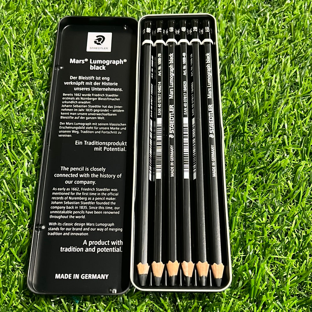 6 Mars lumograph  Staedtler black drawing  pencils