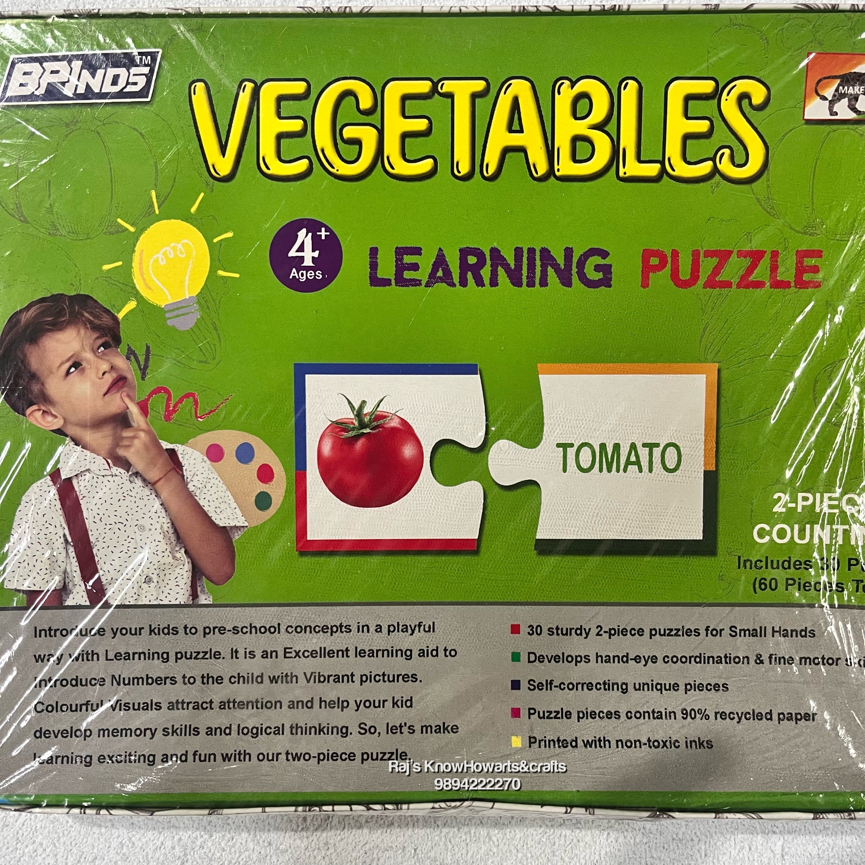 Vegetables Learning  Puzzle