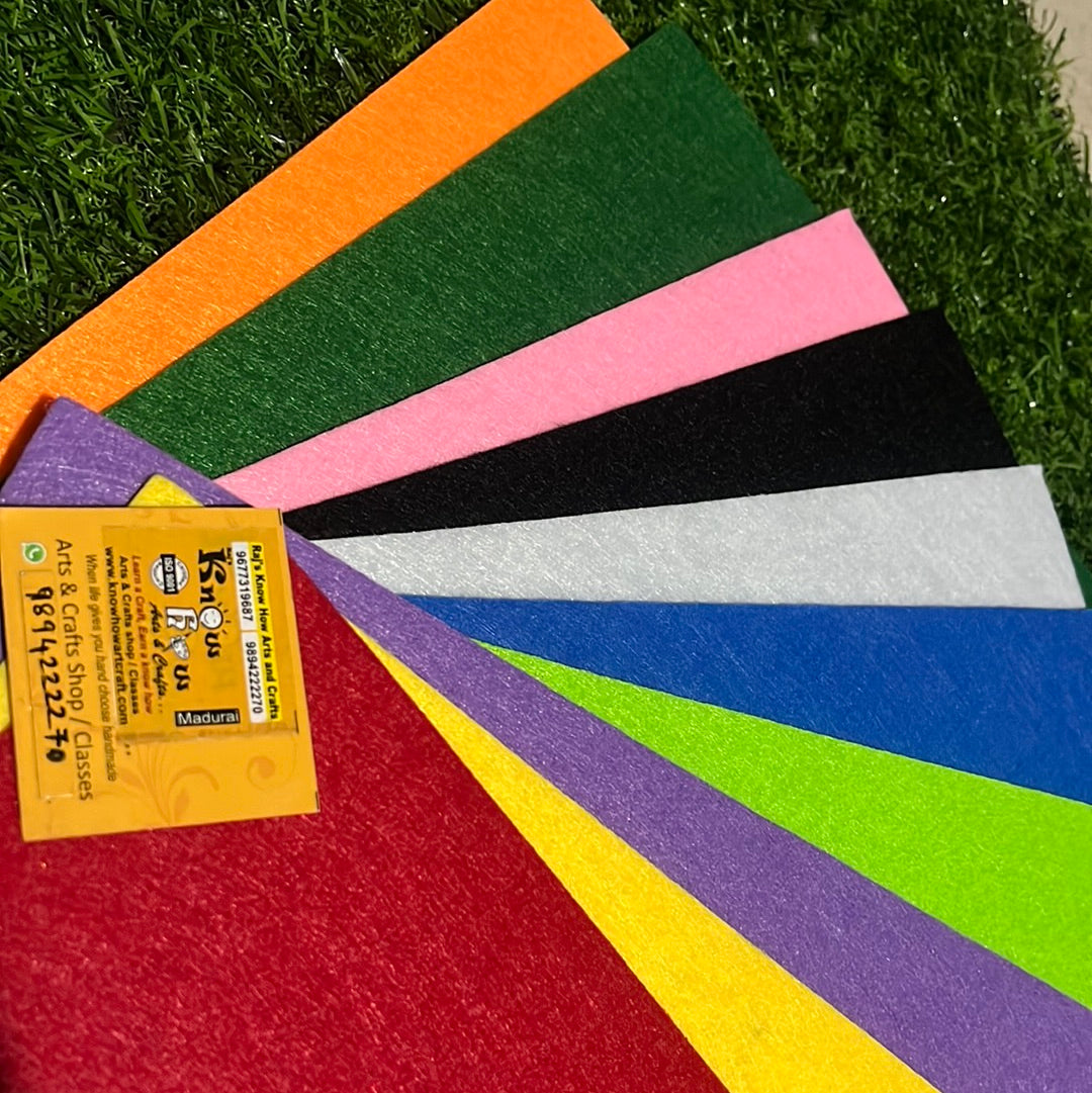 Felt paper- A4 10 sheet paper 1 pack – KnowHowArtCraft