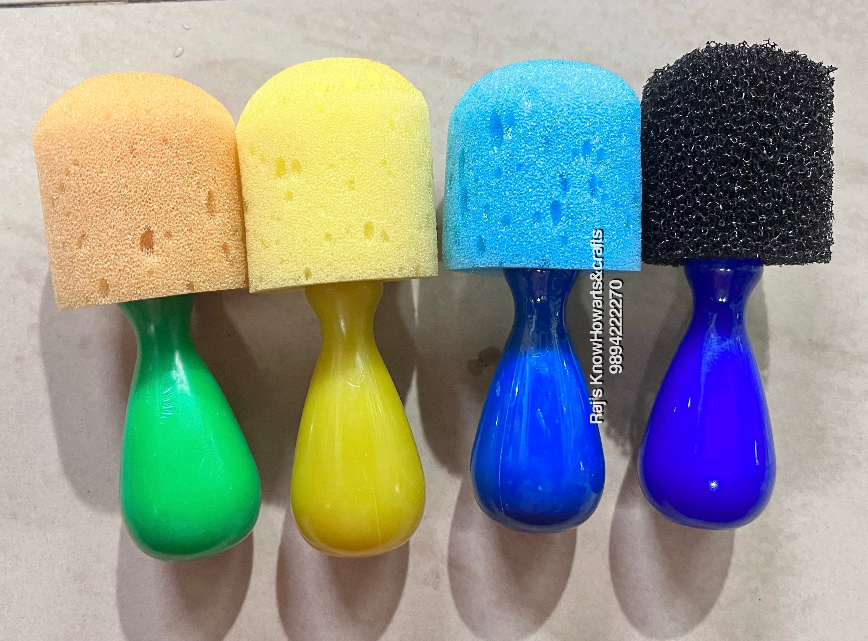 Dapping texture sponge brush set of 4