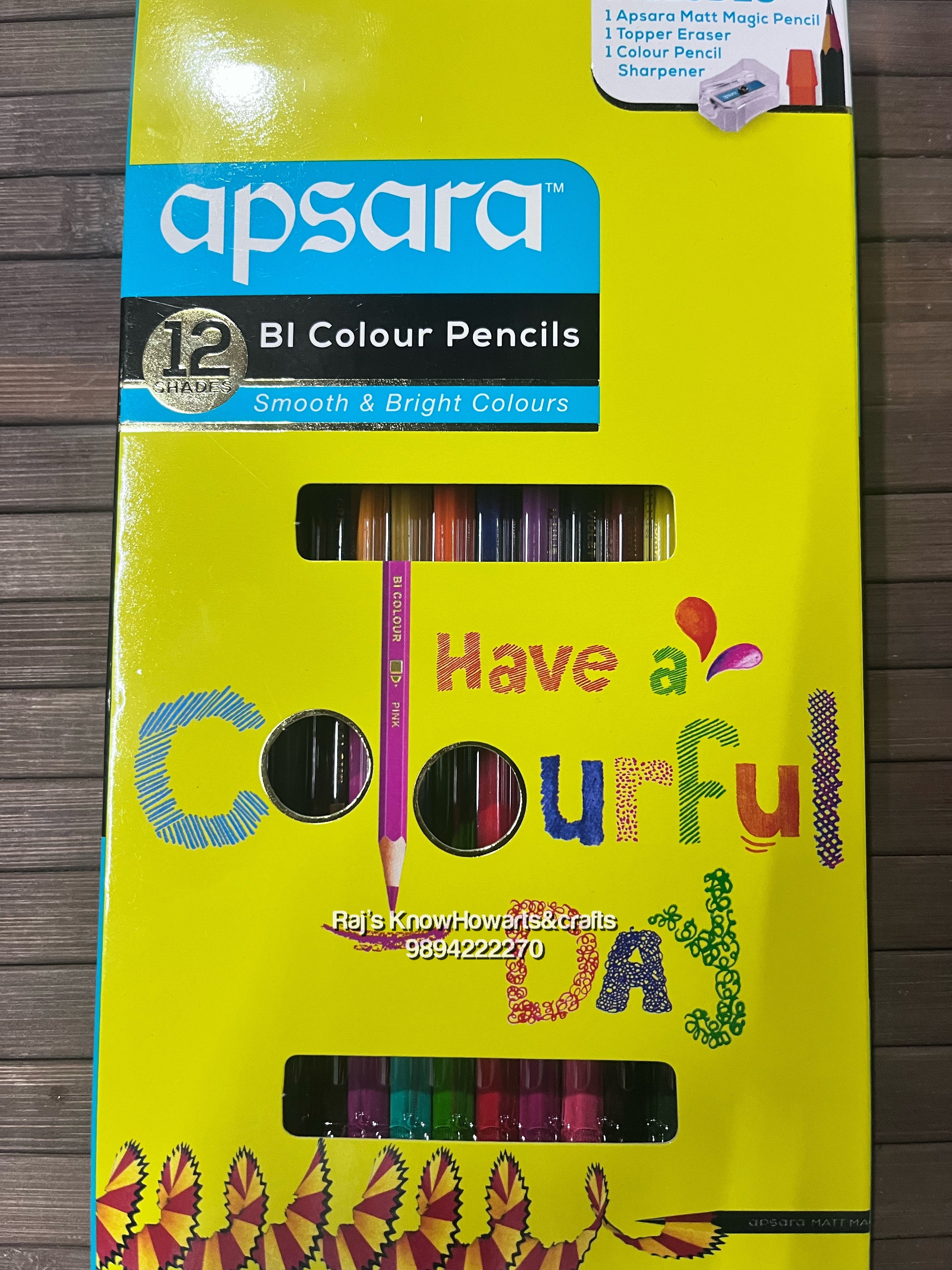 Apsara 12shades Bi colour pencils