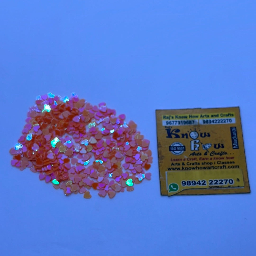 Heart glitter resin fillers