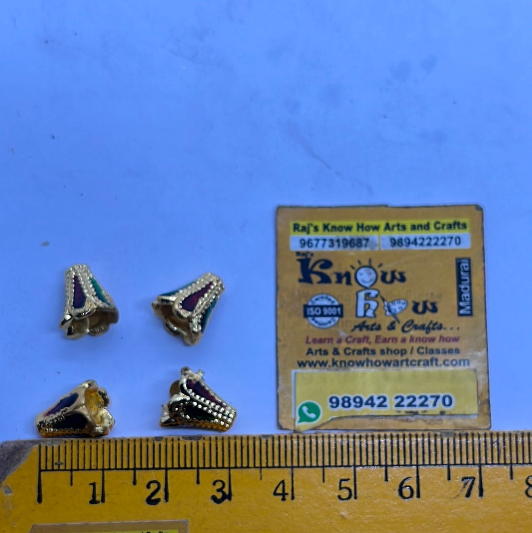 Gold design head cap for jewelry making 4pc in a pack