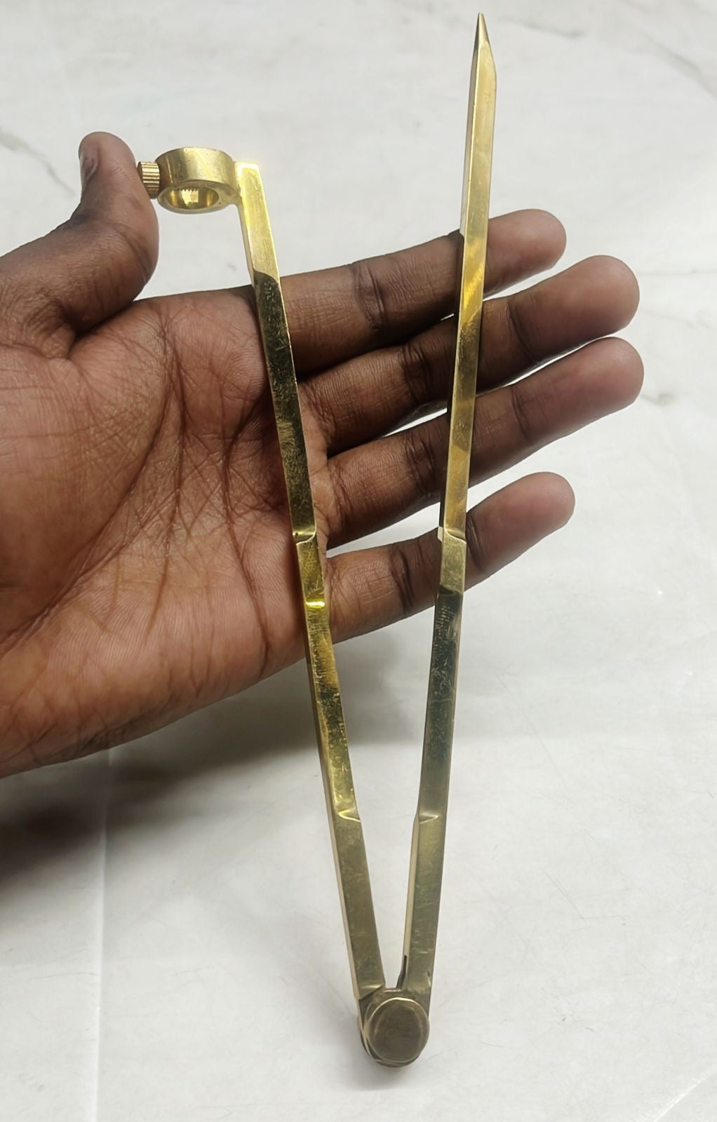 Apex metal compass brass 8inch-1pack