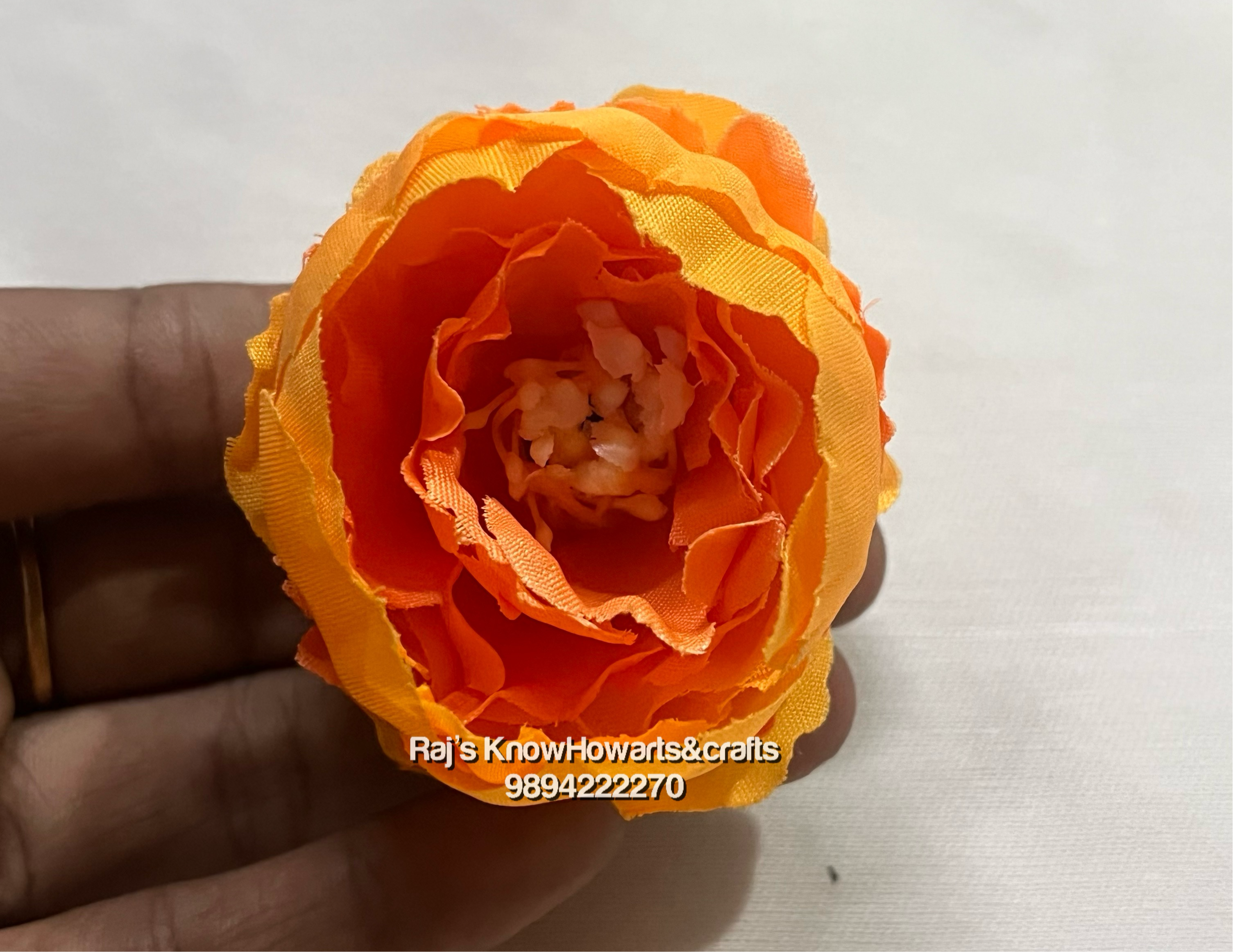 Large Peonies Orange  - 10 pc in a pack