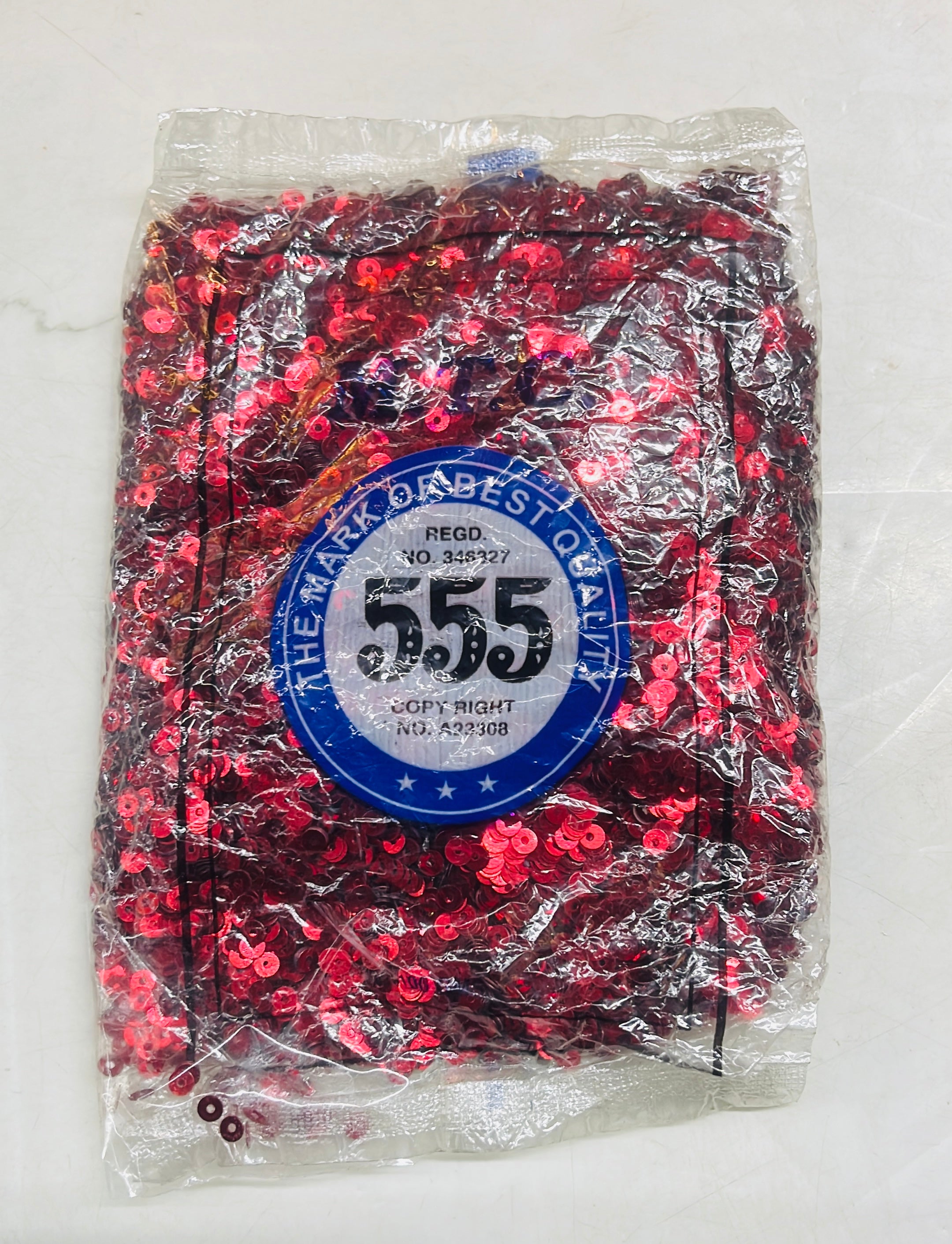 4mm flat sequence red colour 100g-1pack/555C