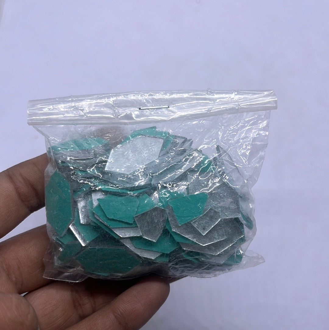 Glass mirror stone 50g in a pack