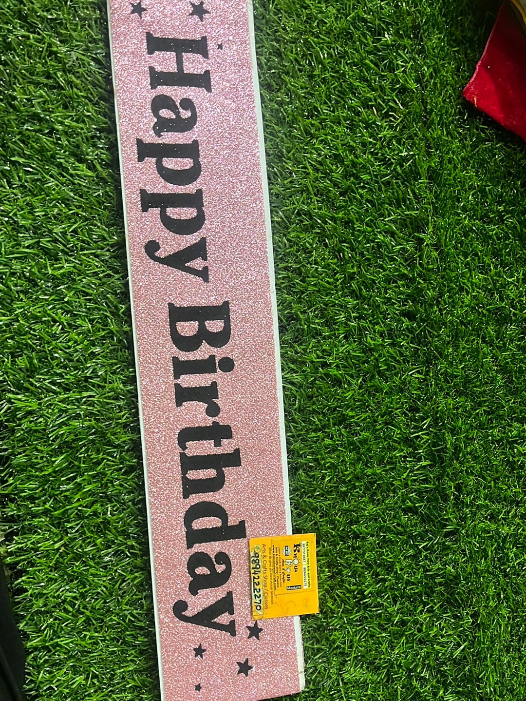 Glitter party sash Happy Birthday