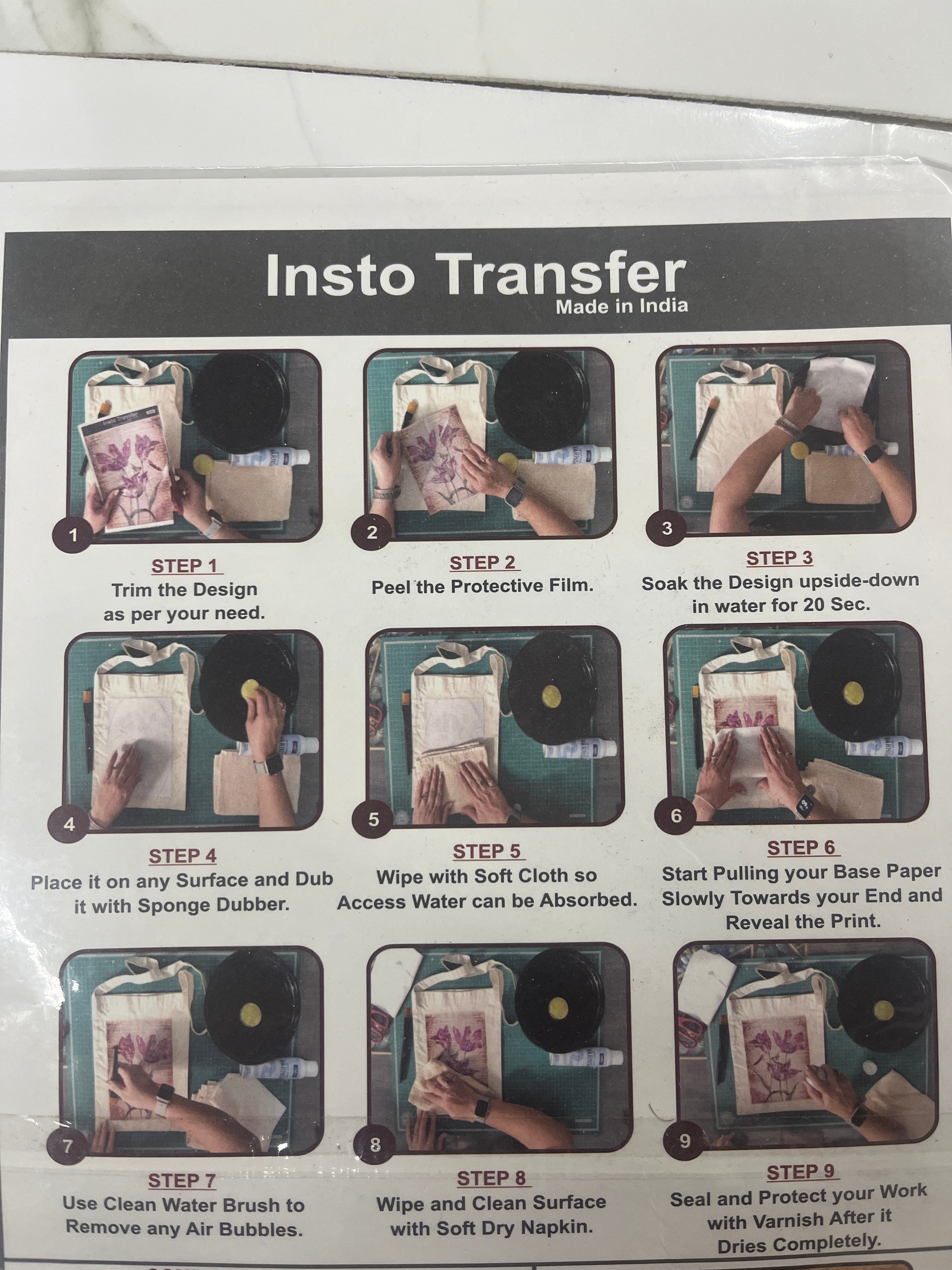 Insto transferstickers 10x8 inch -1sheet