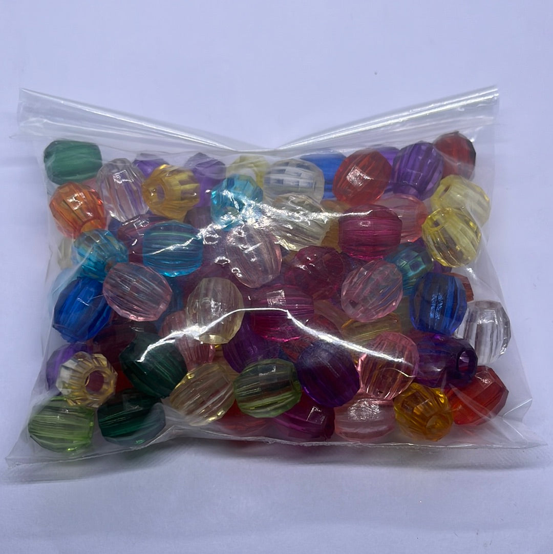 Acrylic  plastic color design beads -100g