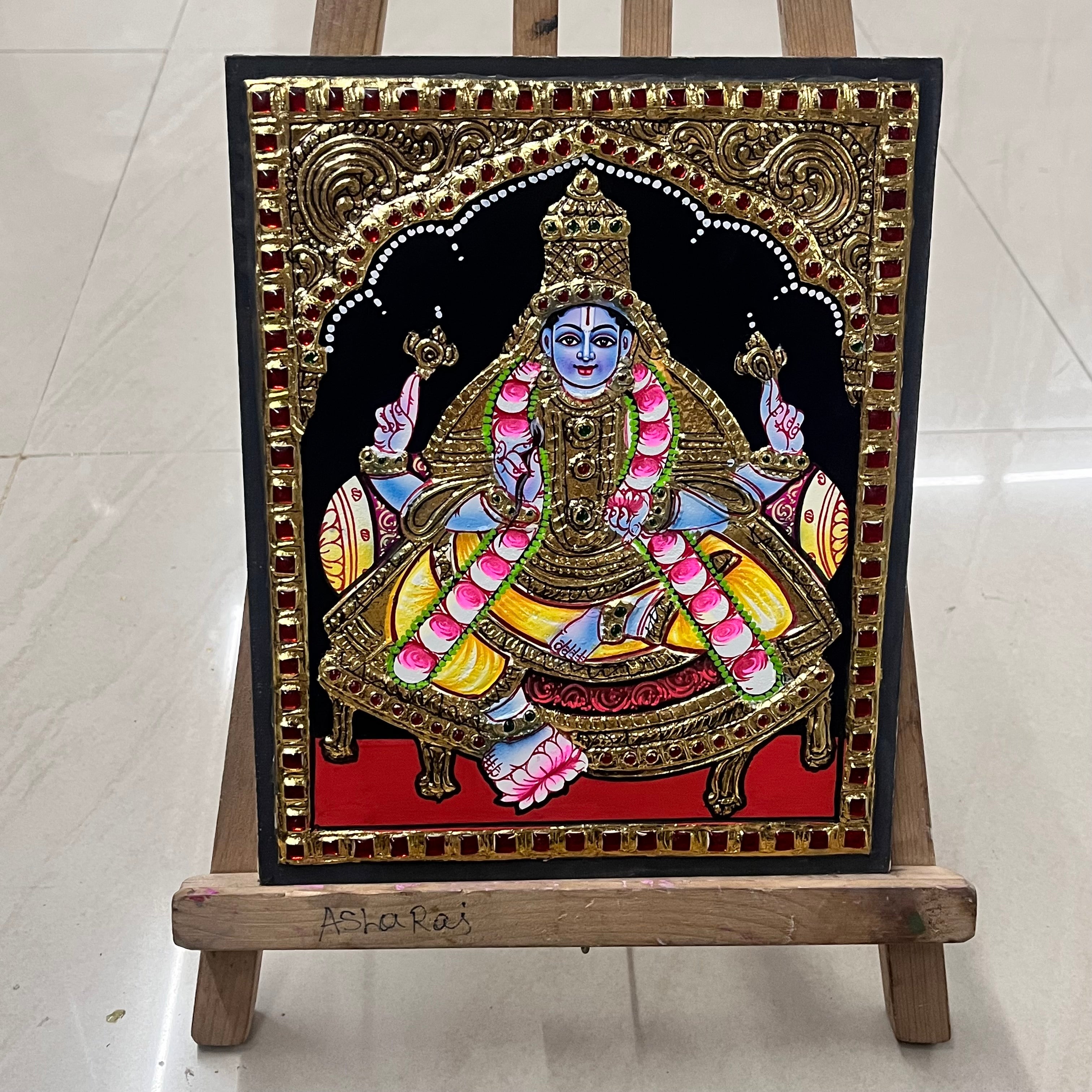 Dhanvantari Tanjore painting 8x10(15days delivery form payment date)-1pack
