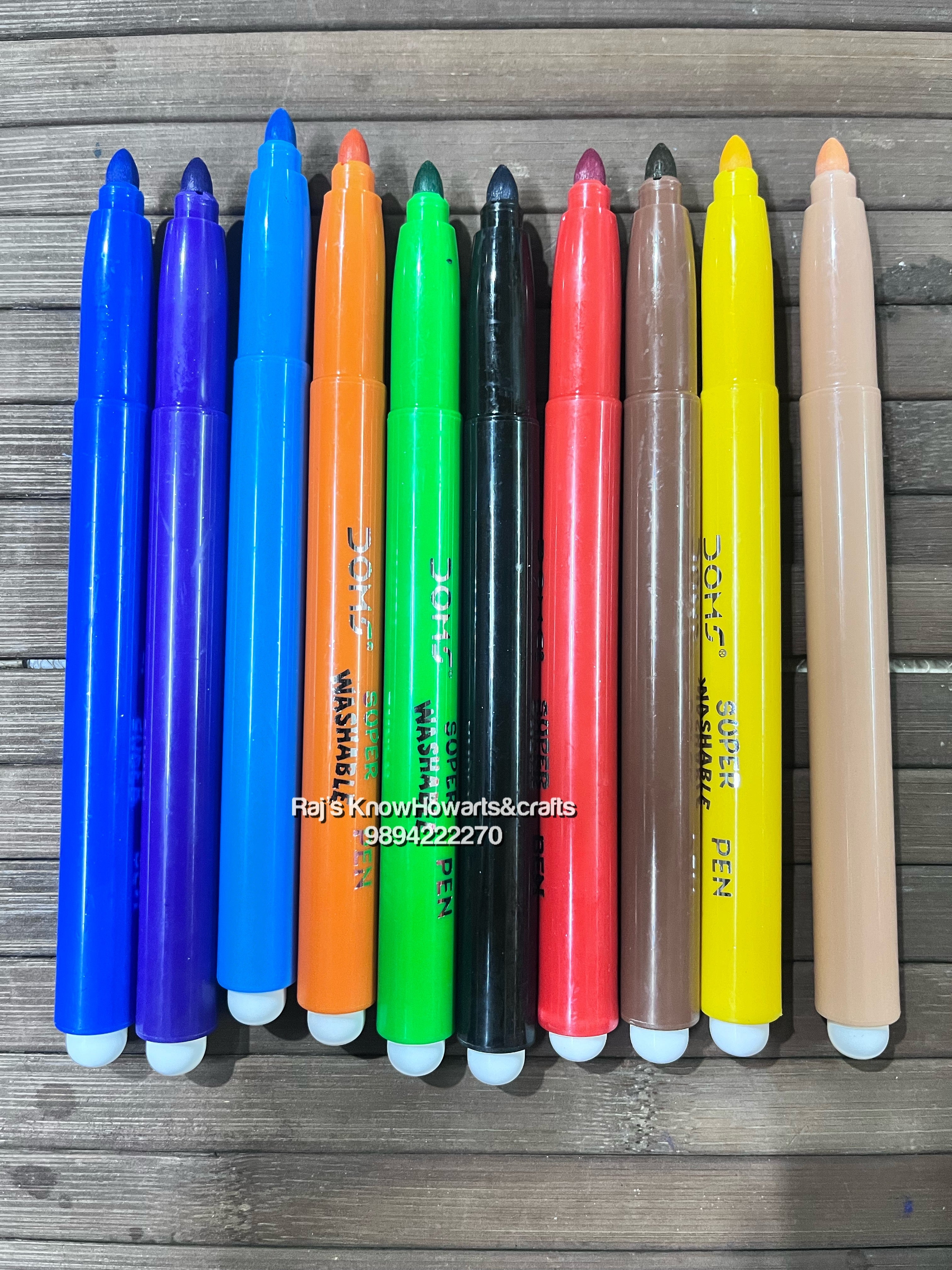 Doms super Washable pens 10 shades