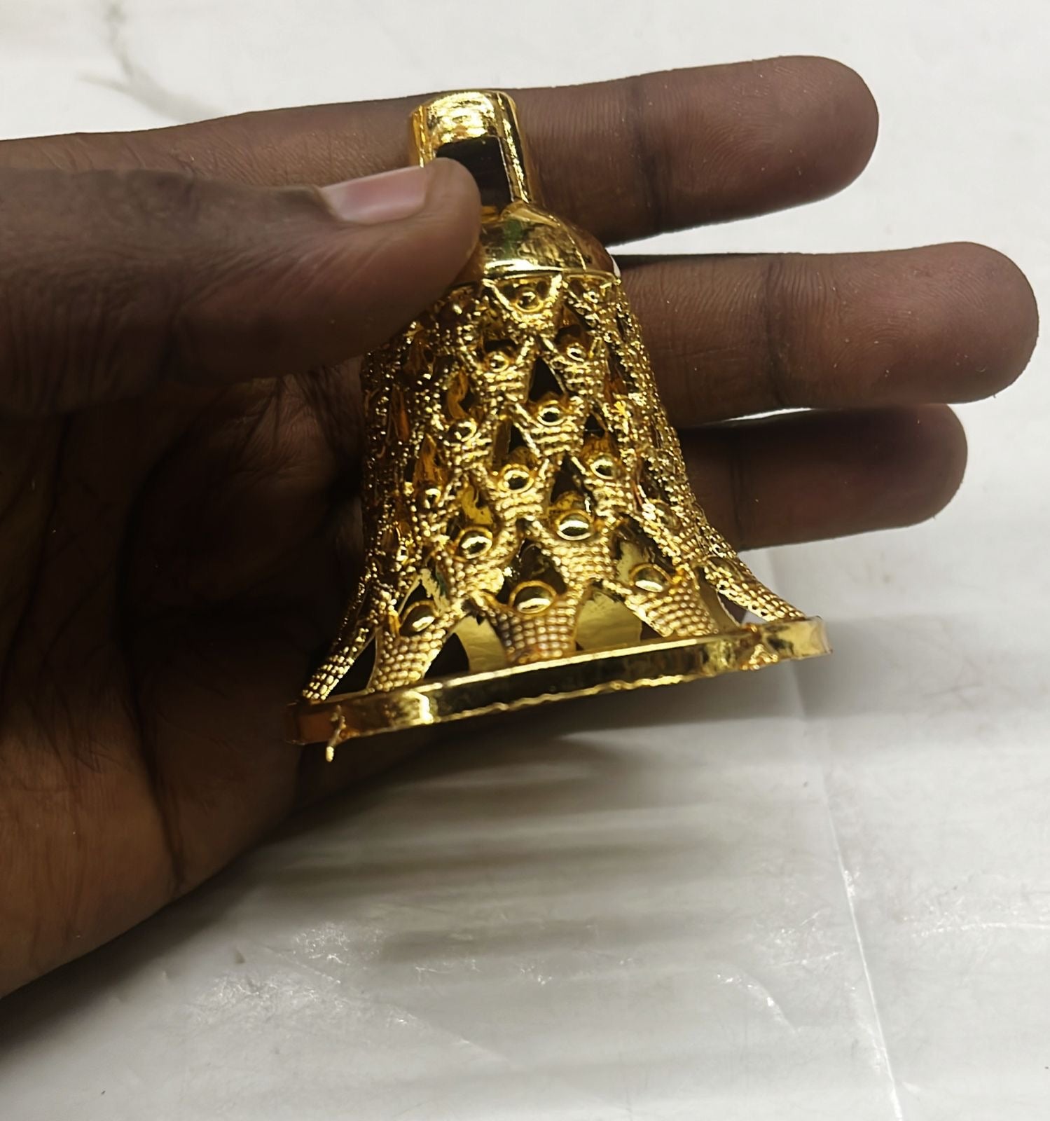 Golden acrylic bell with hole difference size available
