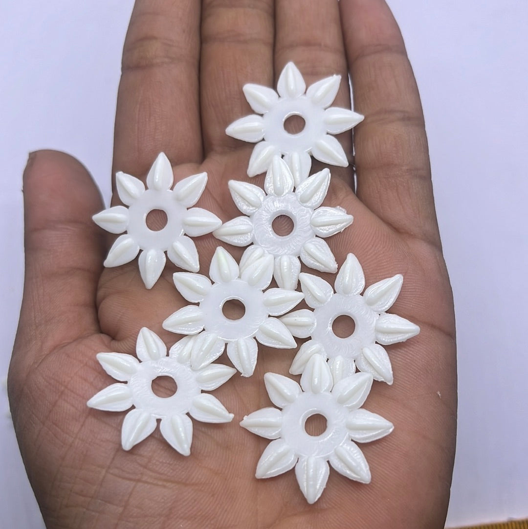 Acrylic plastic Artificial jasmine beads for jewelry making 100g in a pack