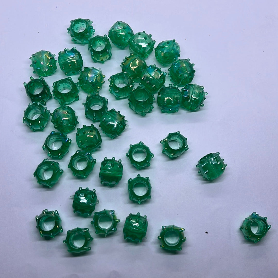 Acrylic green color small beads -100g 2