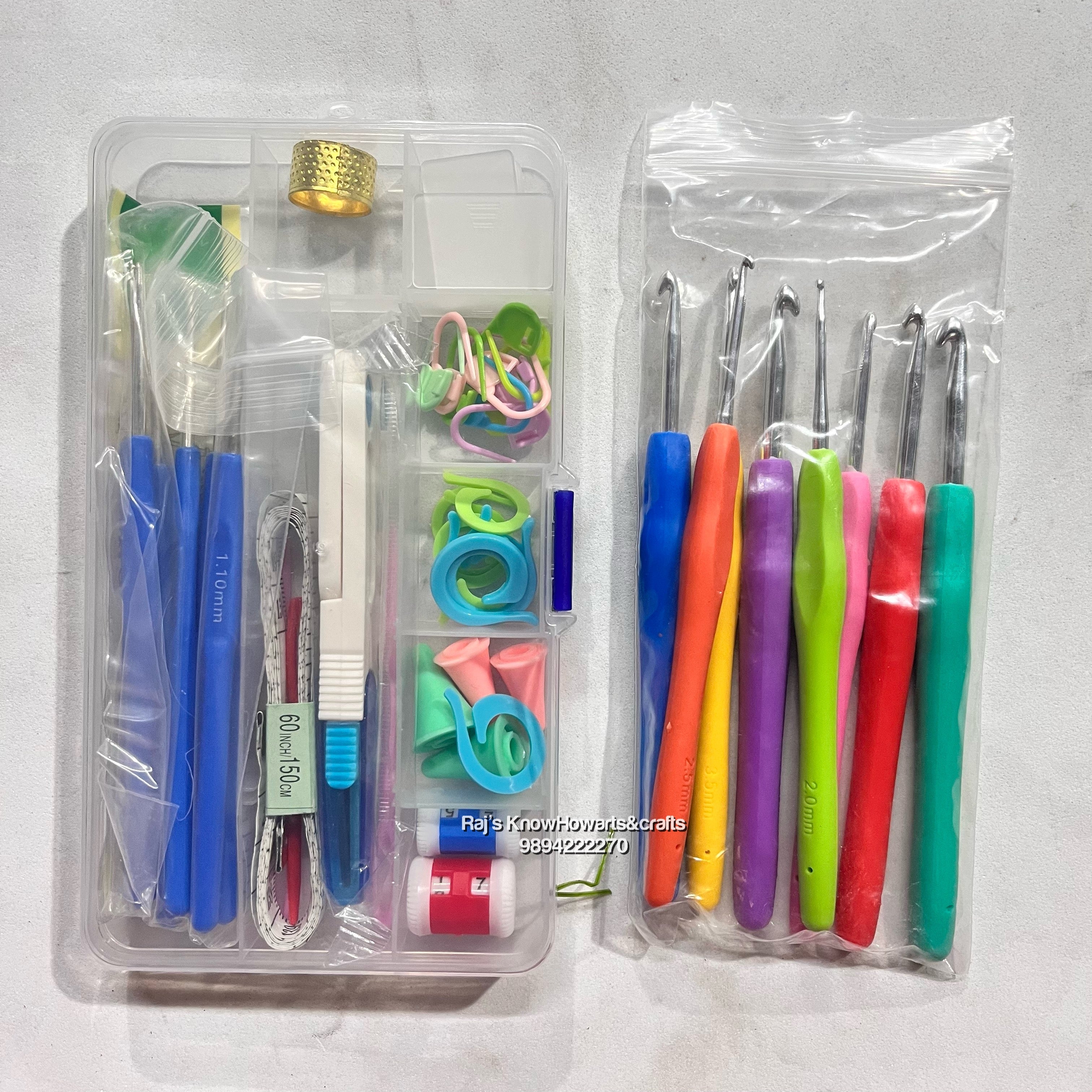 KNITTING CROCHET HOOK NEEDLE SET 52 PC-CHSET