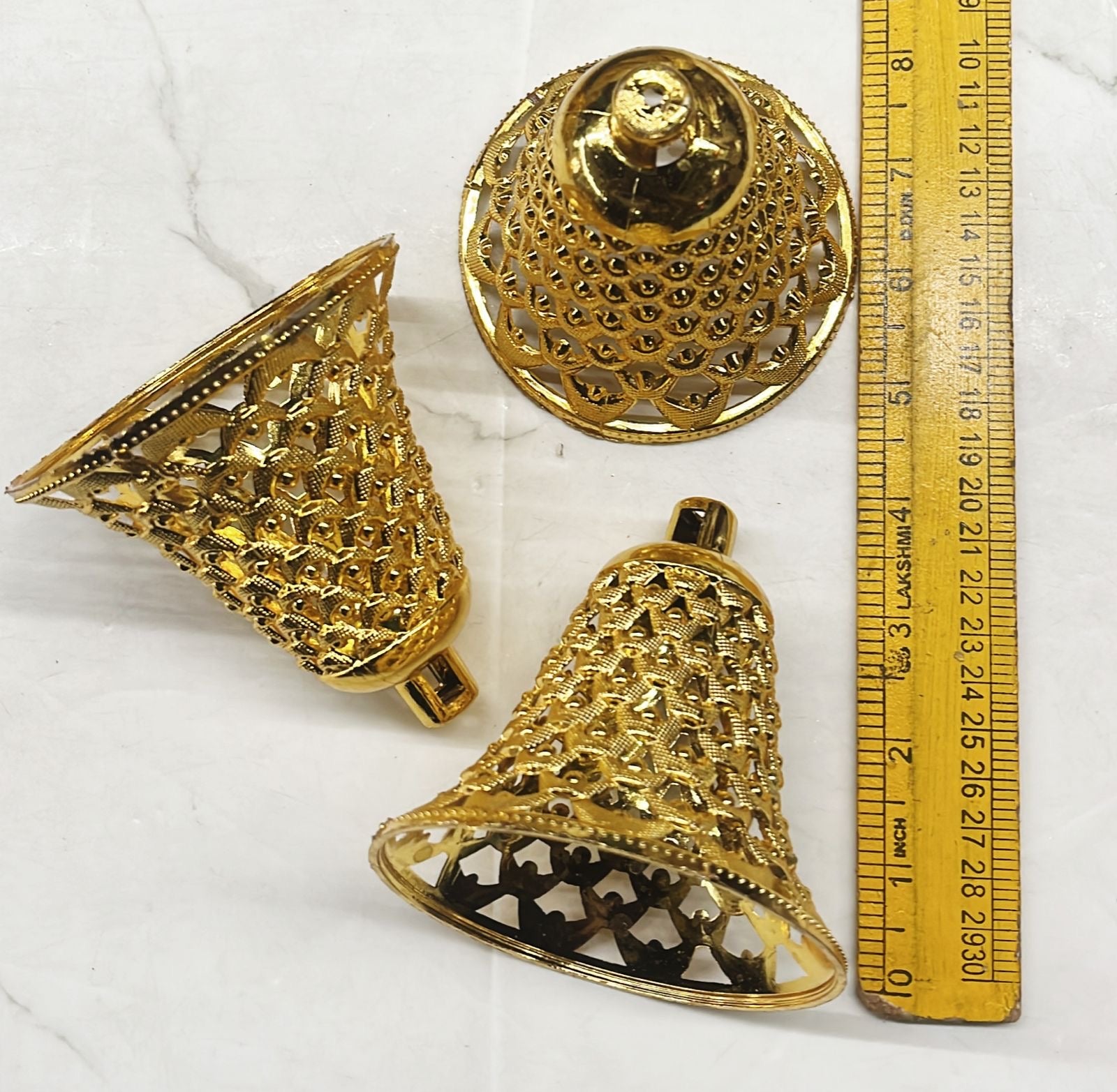 Golden acrylic bell with hole difference size available