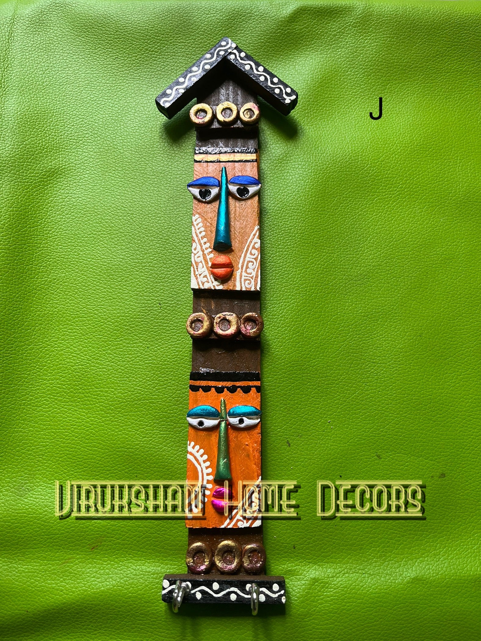 Tribal Keyring Holder Art WSKH 506 approximately 2*8 inches - J