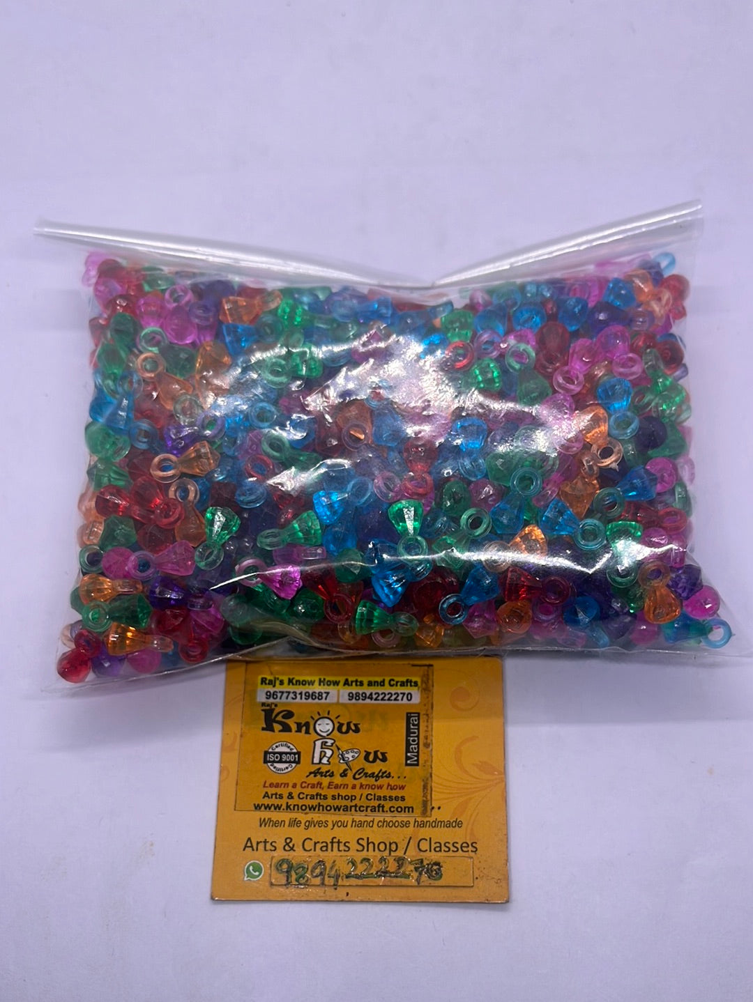 Acrylic  plastic color design beads -100g