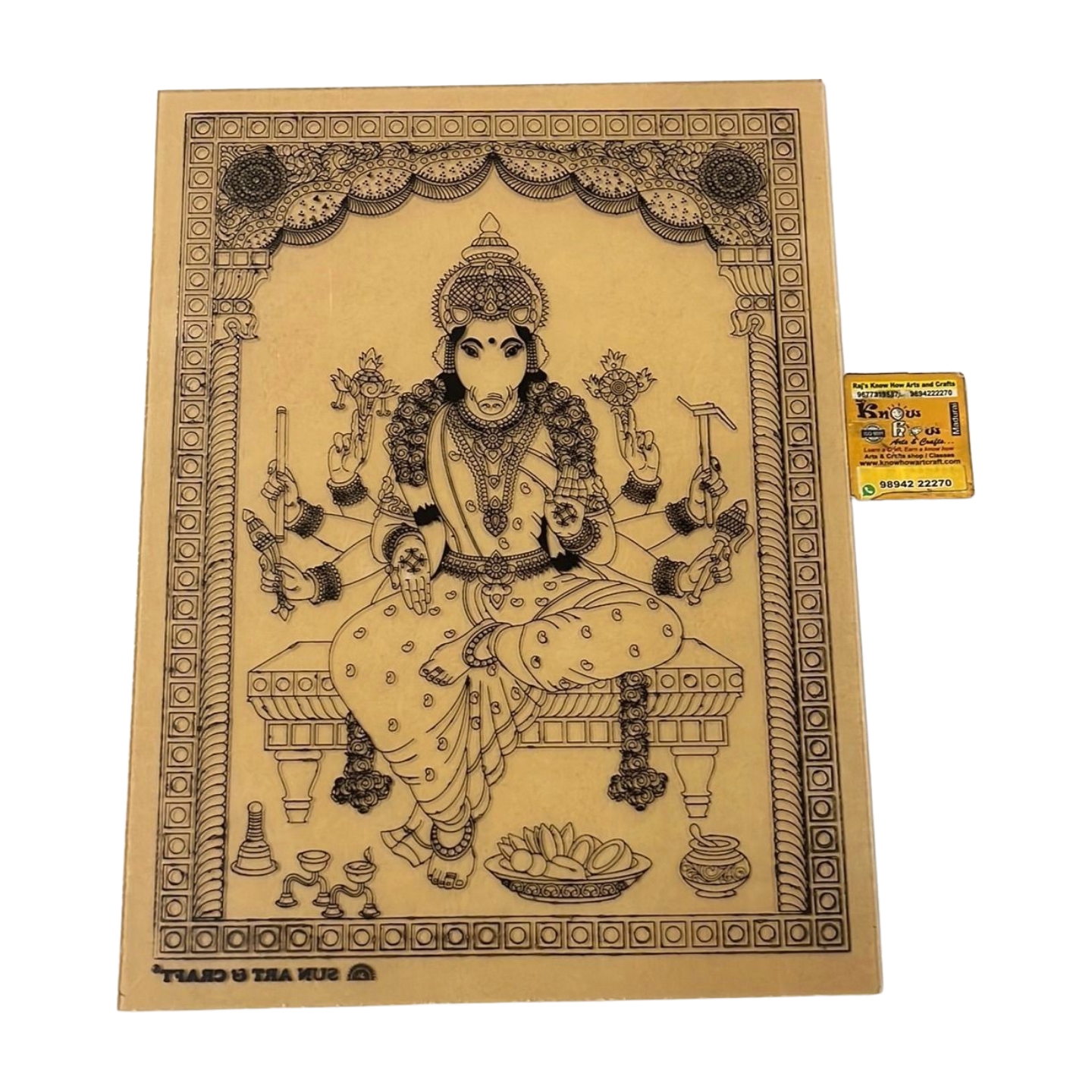 Varaghi amman Tanjore Reverse Fibre Glass Painting