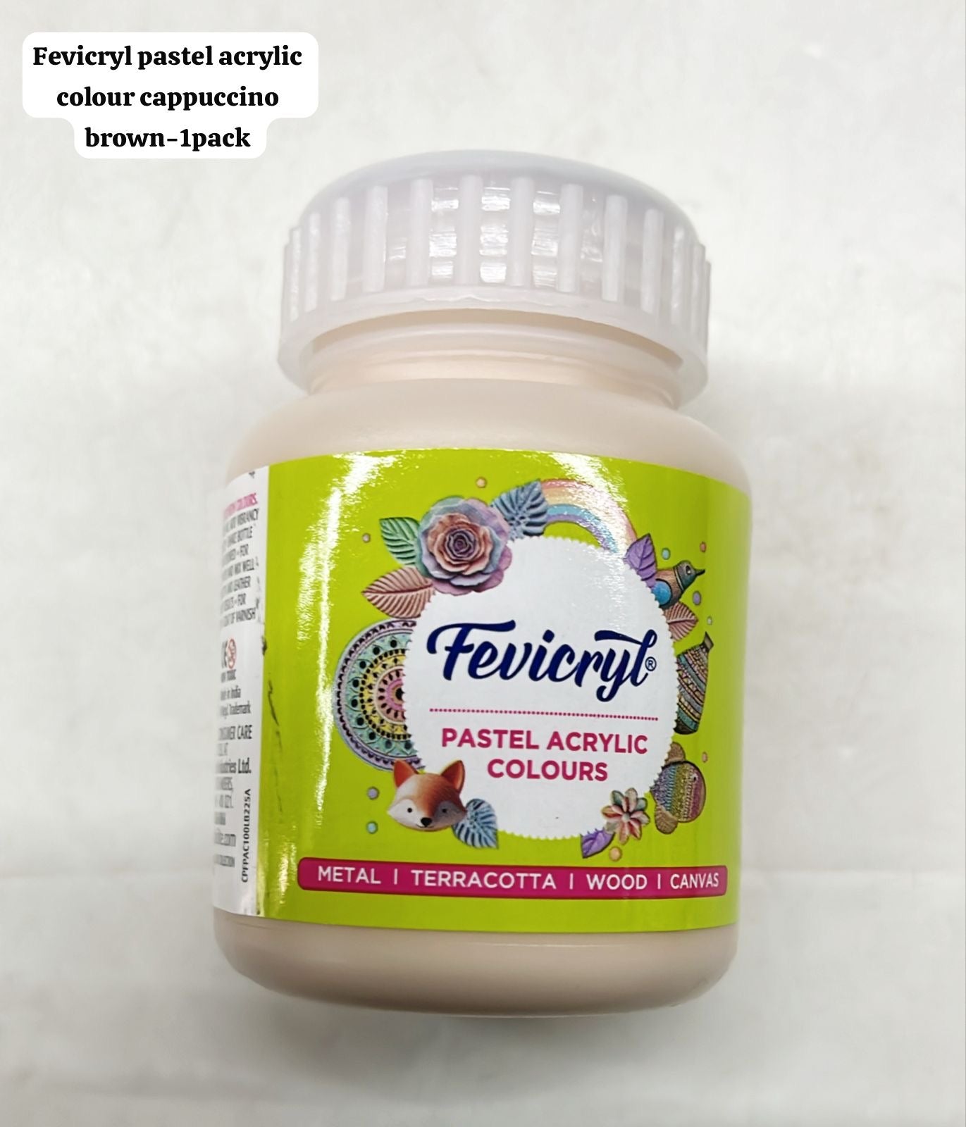 Fevicryl pastel acrylic colours cappuccino brown 100ml -1pack