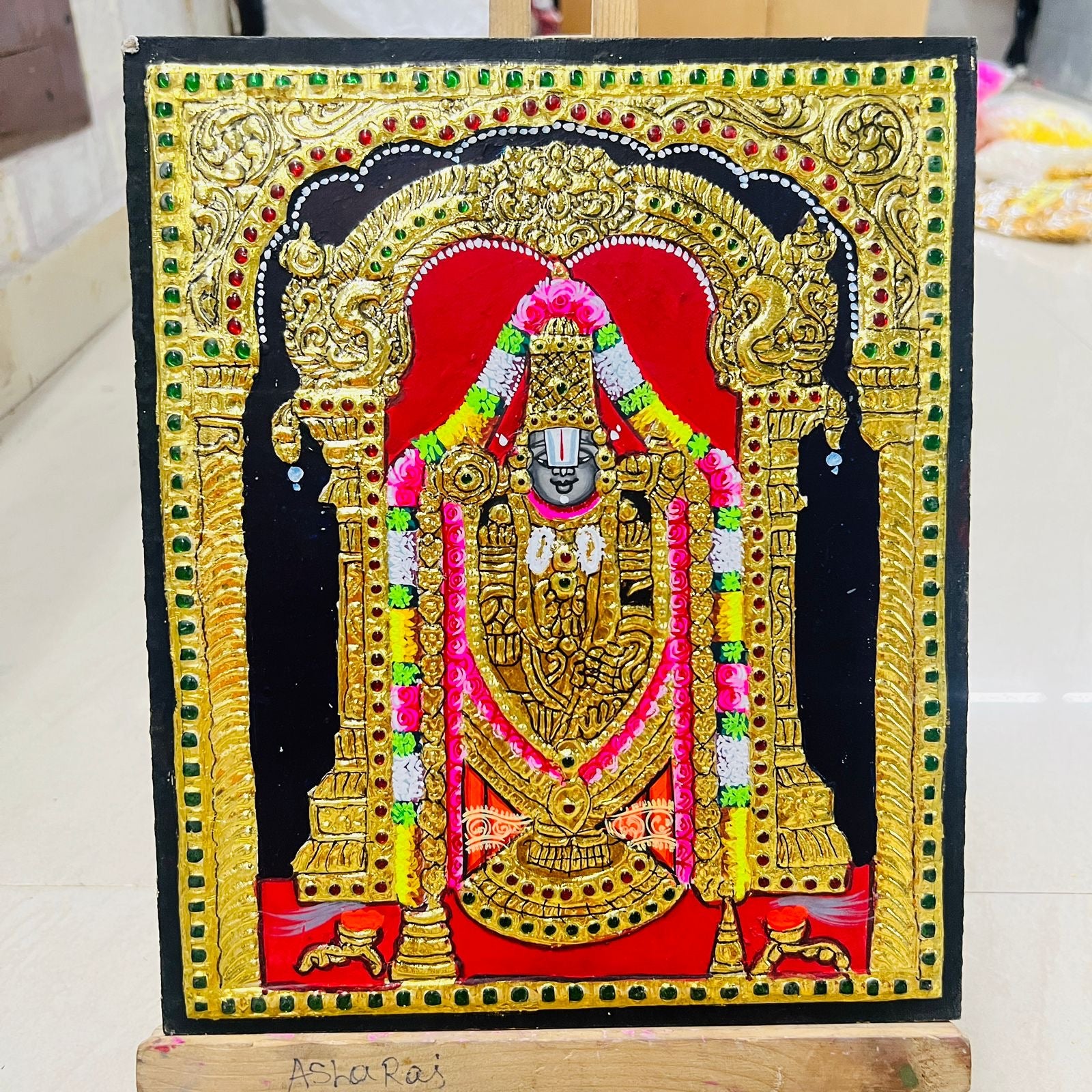 Thirupathi Balaji Tanjore painting 10x12(15days delivery form payment date)- 1pack