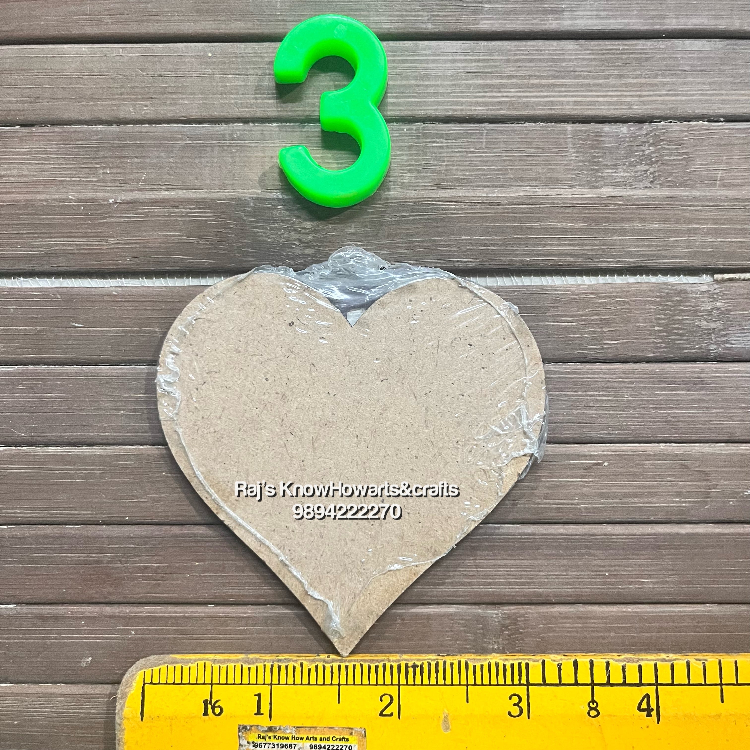 MDF Heart 3 inch