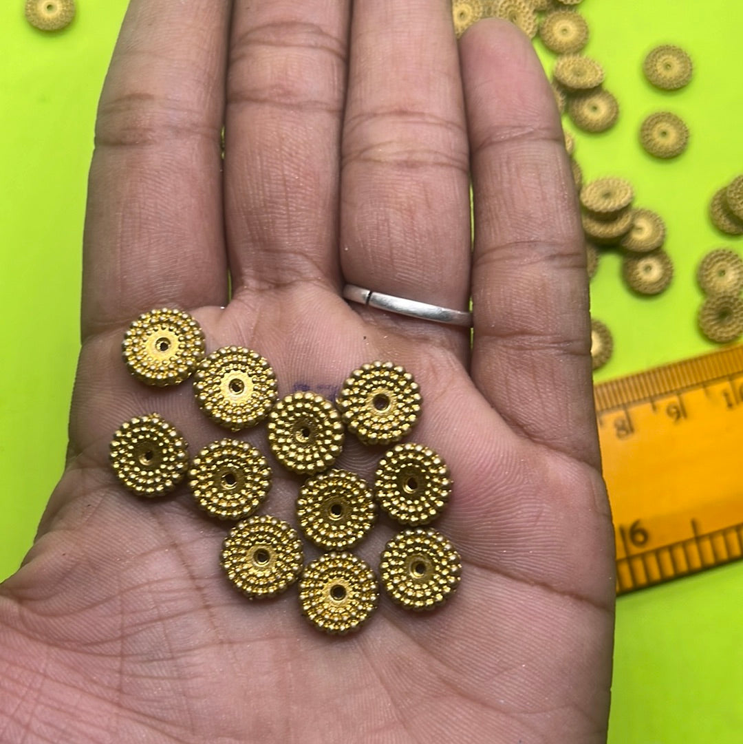 Gold antique spacer beads more than 25pc