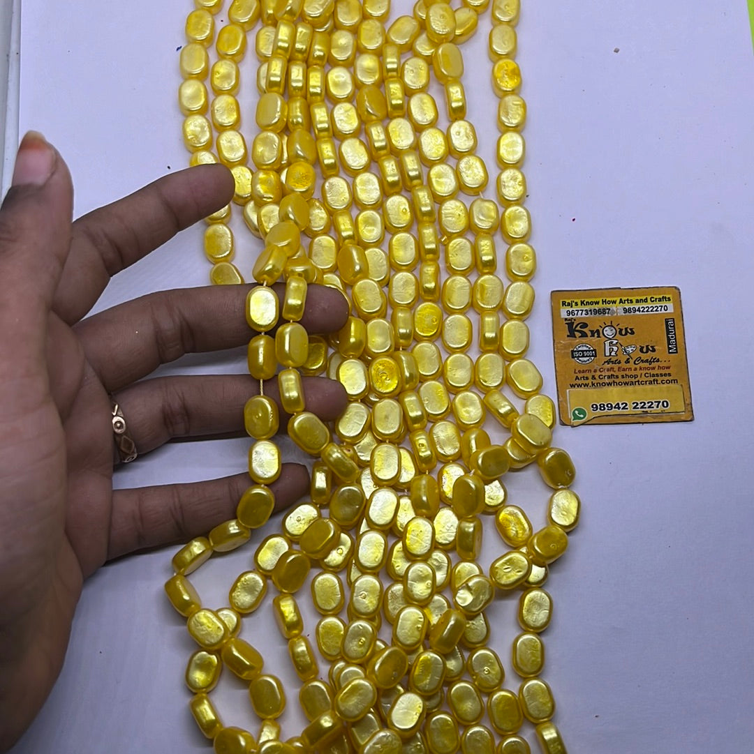 Yellow color Tablet beads 1 punch - 9